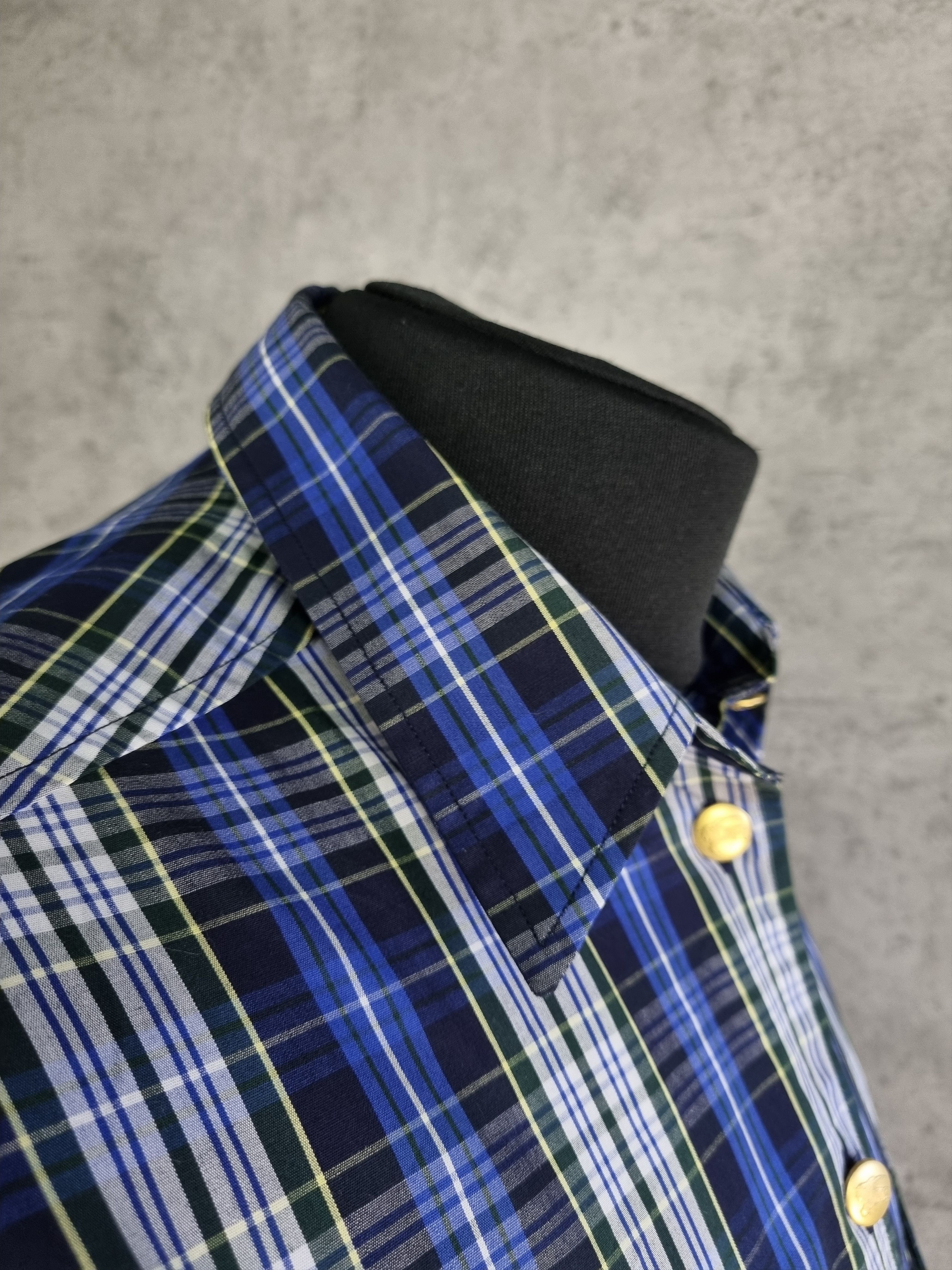 Vintage 80s Burberrys Plaid Nova Check Gold Buttons Shirt Size US M / EU 48-50 / 2 - 18 Thumbnail