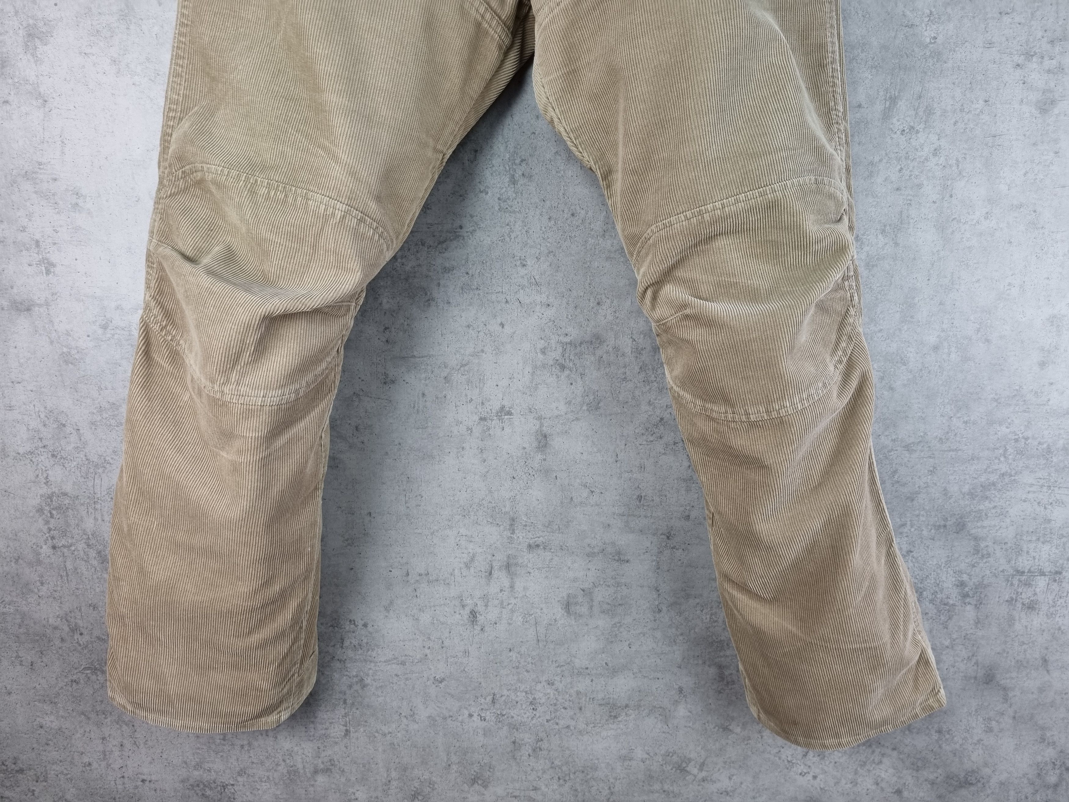 G-Star × Vintage 90s Gstar Corduroy Double Knees Rare Biker Pants Size US 33 - 9 Thumbnail