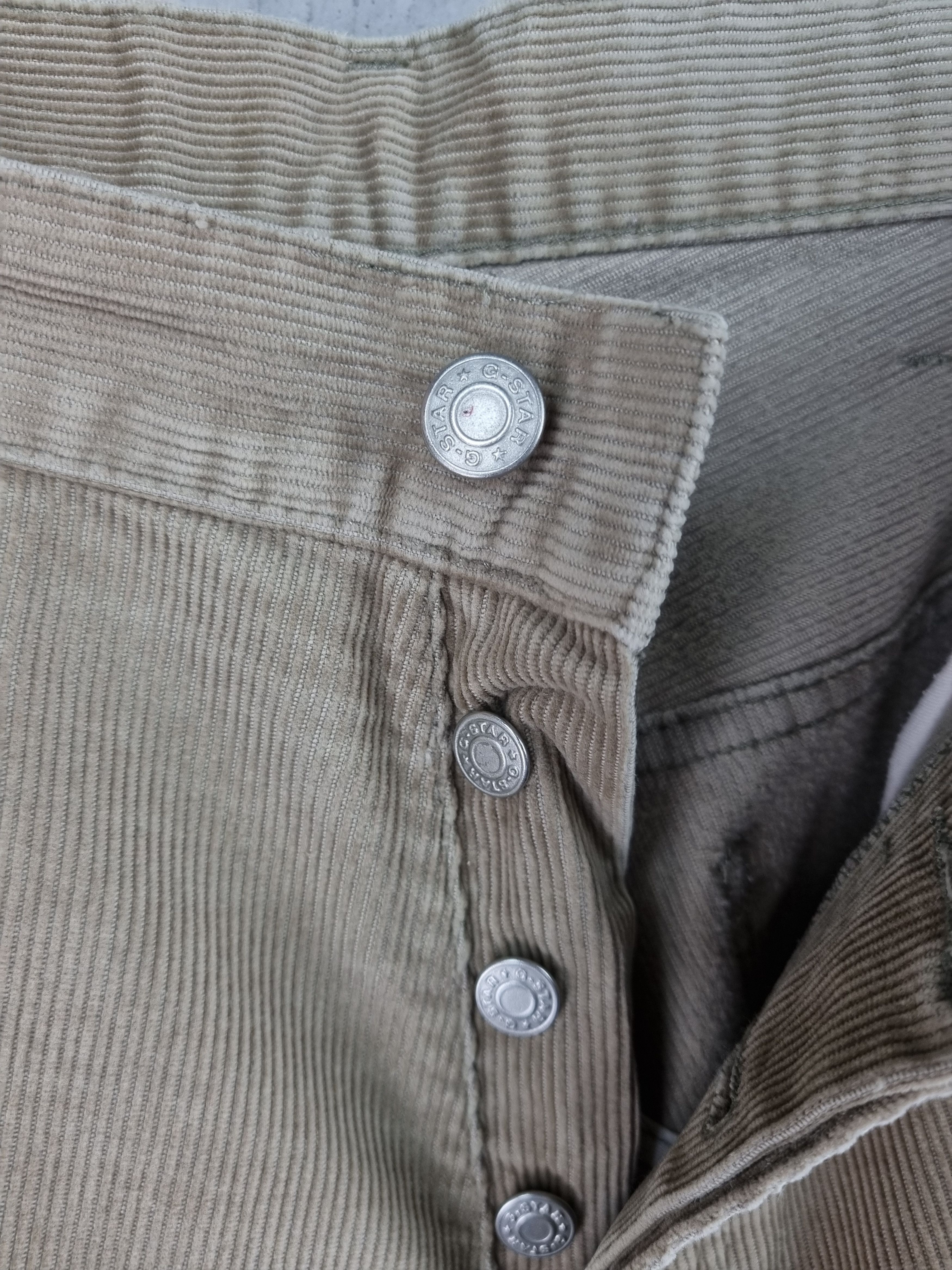 G-Star × Vintage 90s Gstar Corduroy Double Knees Rare Biker Pants Size US 33 - 15 Thumbnail