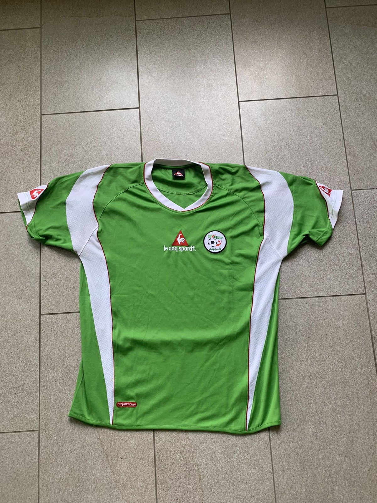 ALGERIE Maillot 2009 Home Le Coq Sportif Blanc Vert Algeria Africa CAF  Jersey Football Homme - Gabba Vintage