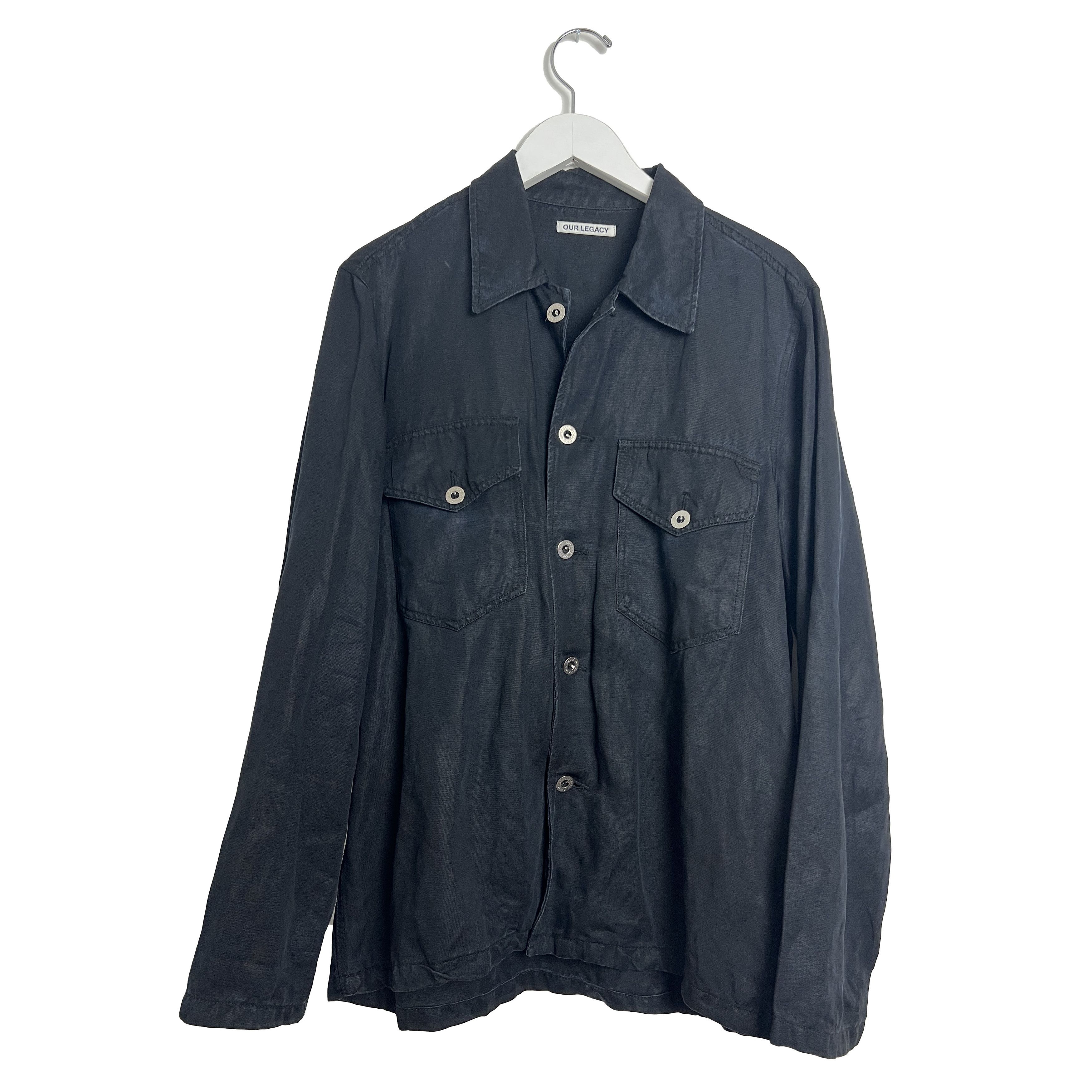 Decon Liquid Black Denim Over Shirt