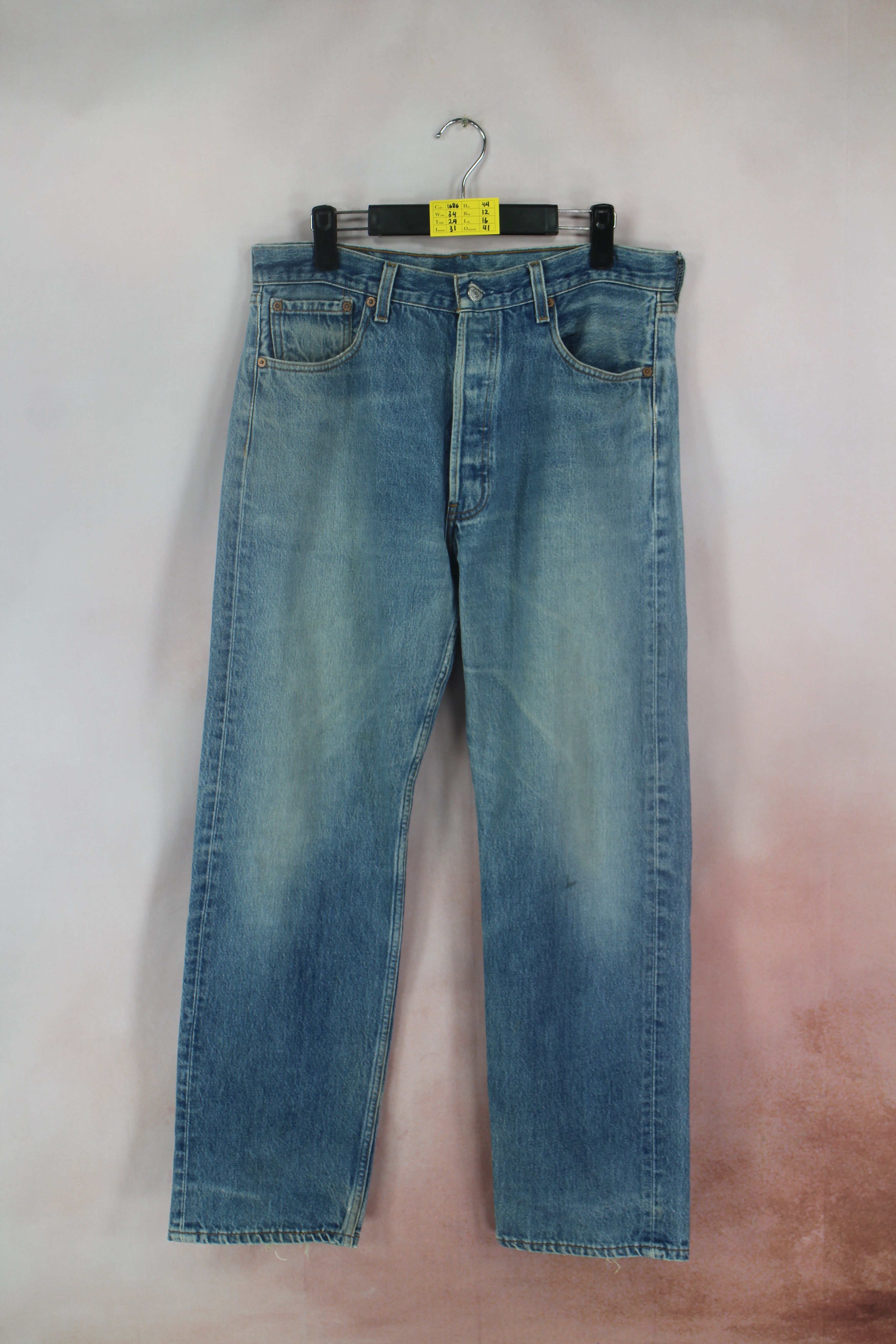 image of Levis Vintage 90's Levi's 501 Blue Jeans in Blue Denim, Men's (Size 34)