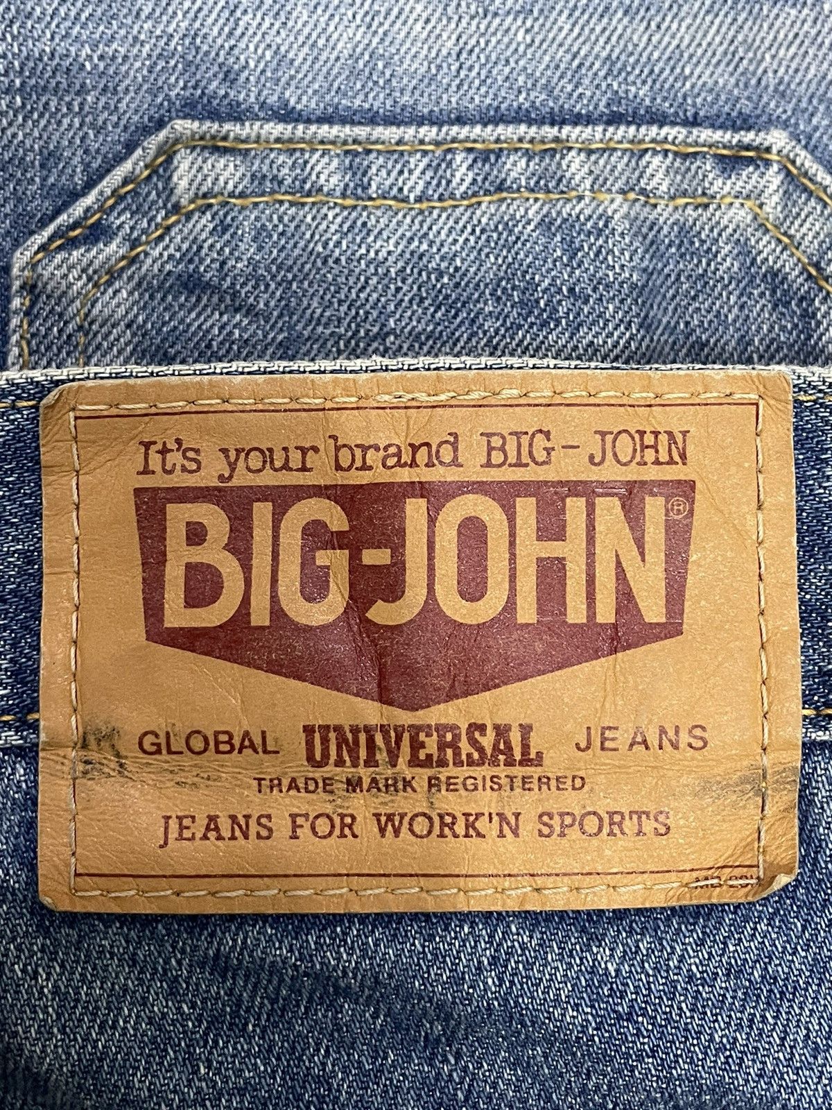 Big John × Japanese Brand × Vintage Vintage 80s Big John Bell Bottom Super Flared & Leather Belt Size US 29 - 12 Thumbnail