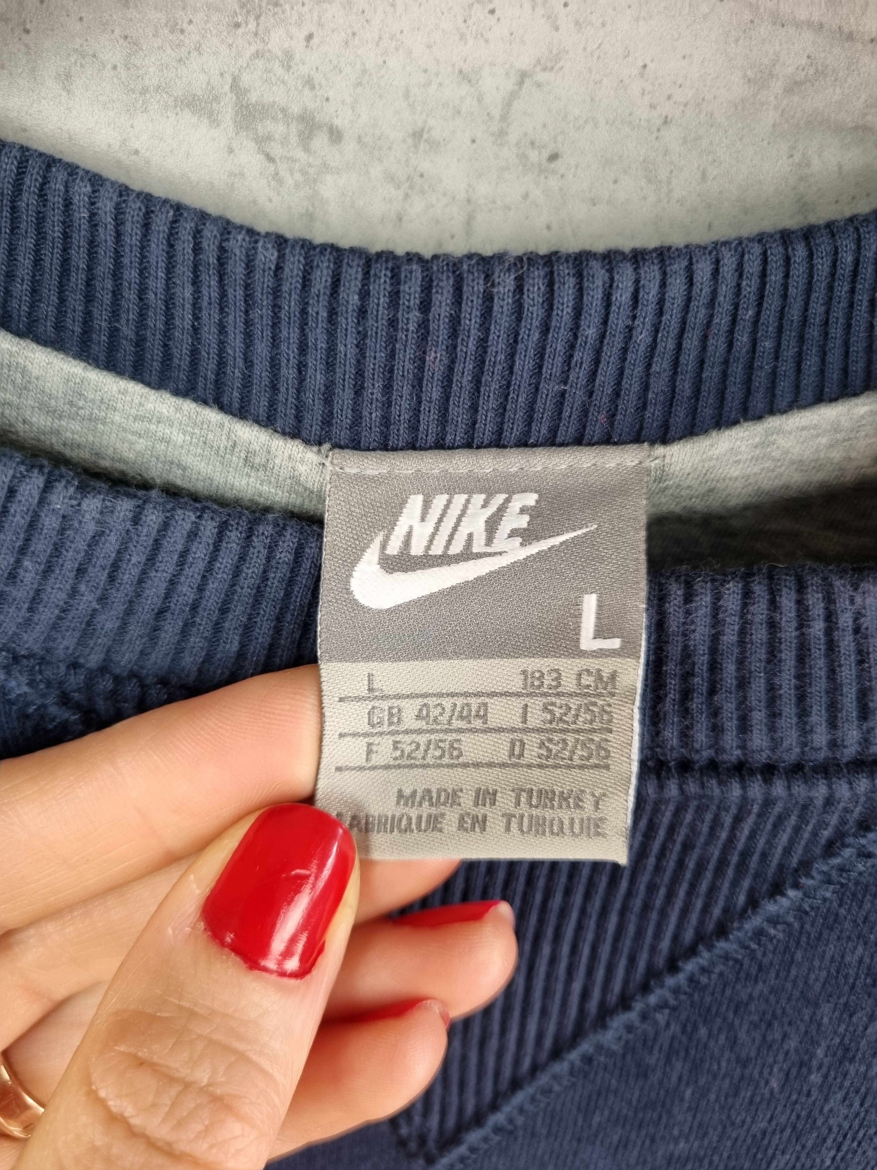 Nike × Vintage Nike Small Swoosh Navy Sweatshirt Size US L / EU 52-54 / 3 - 7 Thumbnail