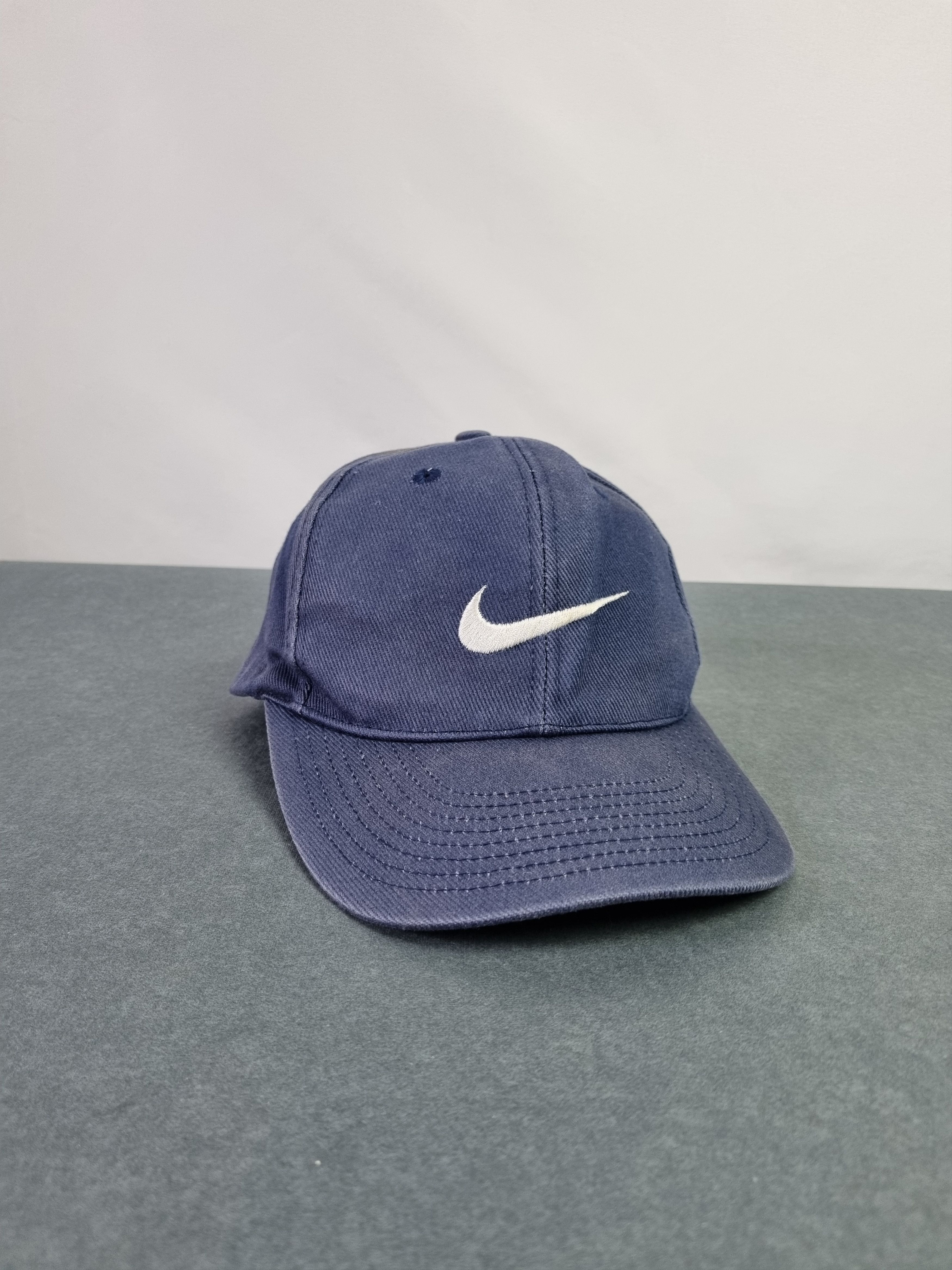 Nike × Vintage 90s NIKE Swoosh Thrashed Faded Vintage Cap Skate Size ONE SIZE - 2 Thumbnail