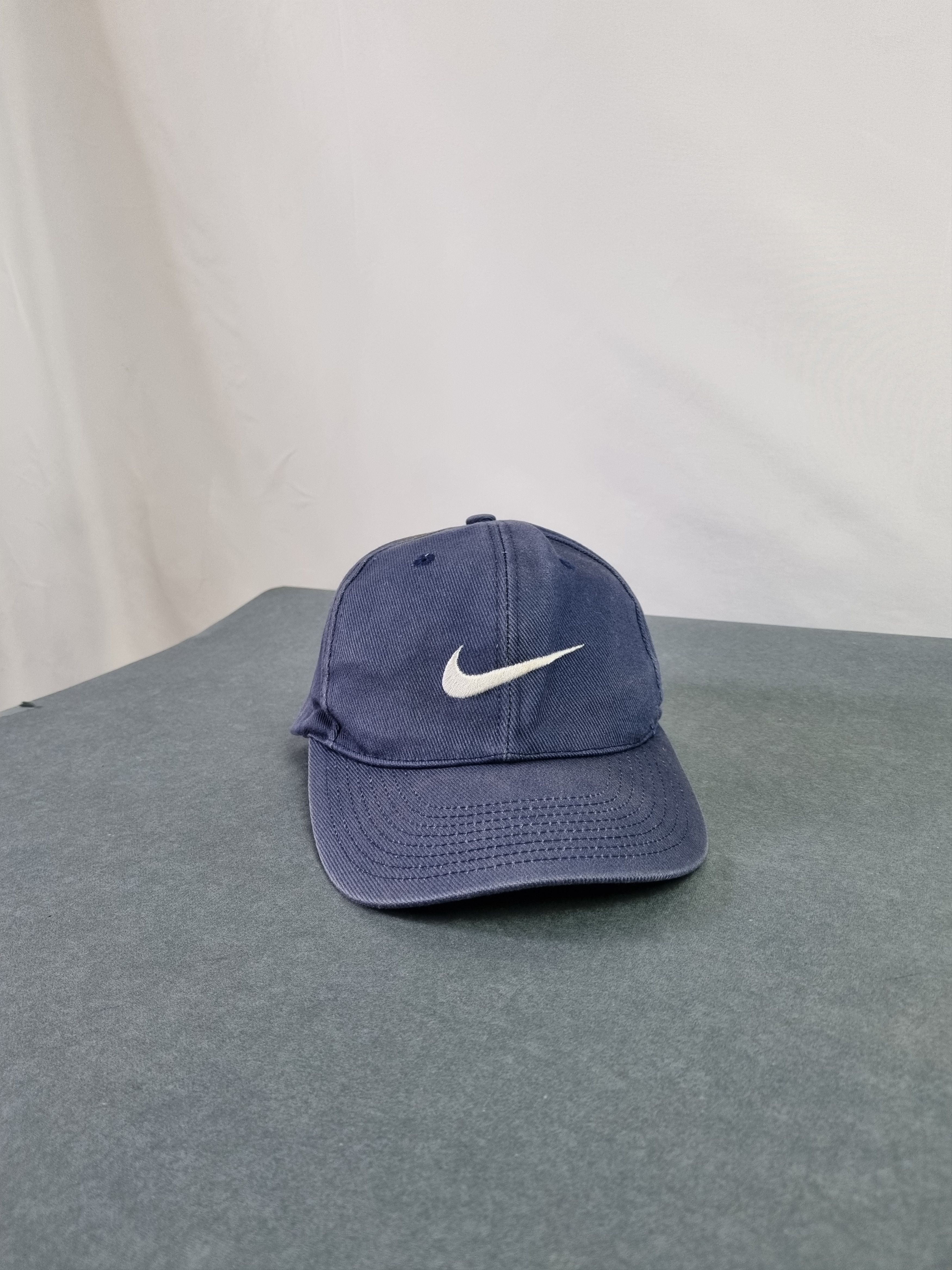 Nike × Vintage 90s NIKE Swoosh Thrashed Faded Vintage Cap Skate Size ONE SIZE - 3 Thumbnail