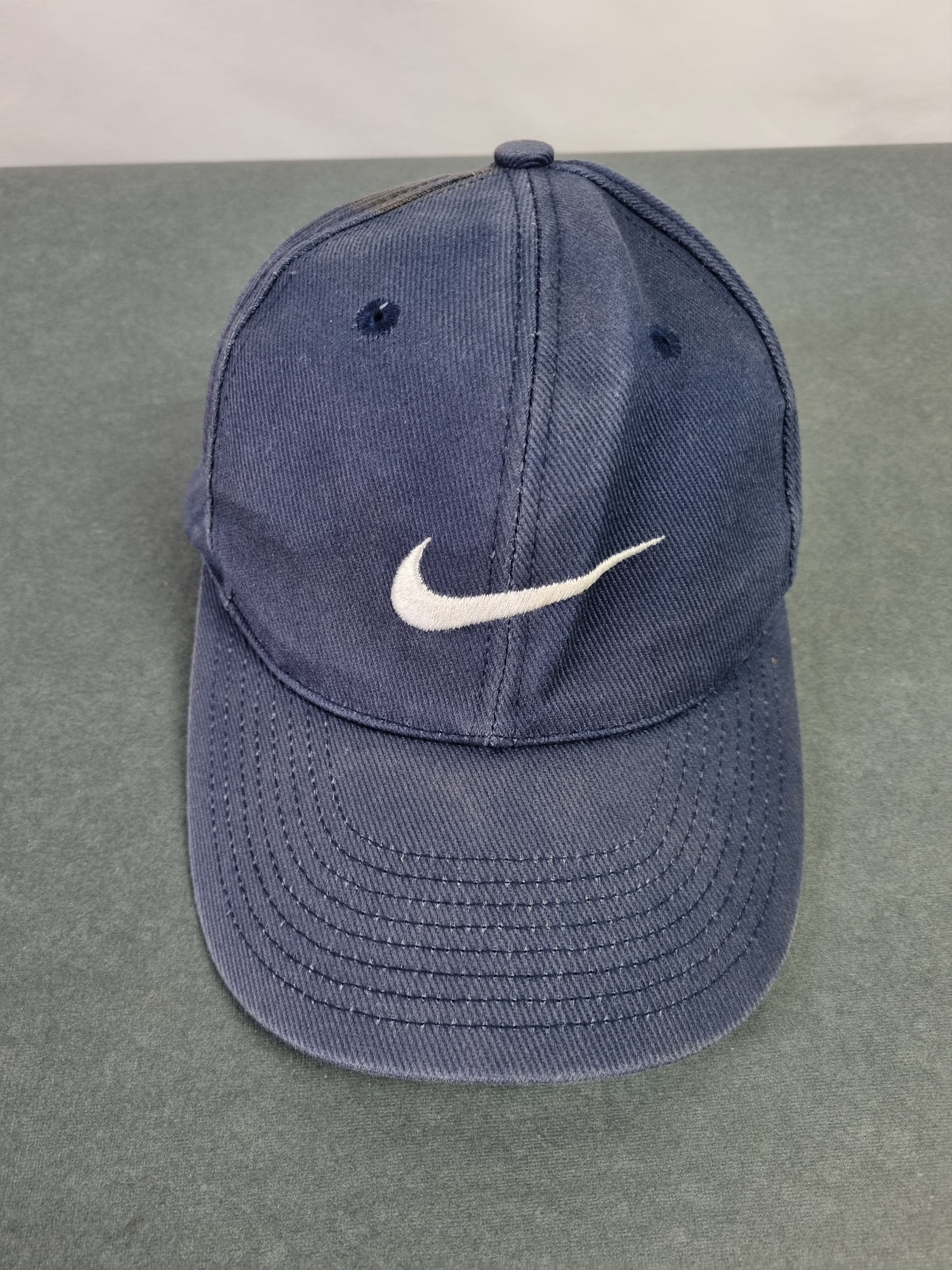 Nike × Vintage 90s NIKE Swoosh Thrashed Faded Vintage Cap Skate Size ONE SIZE - 7 Thumbnail
