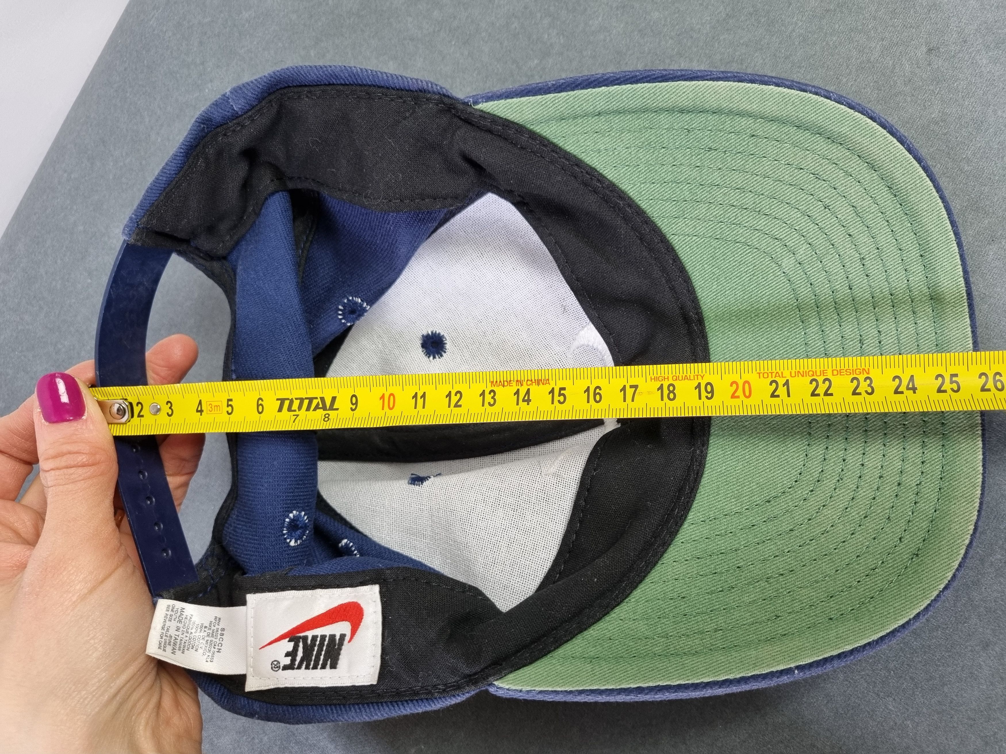 Nike × Vintage 90s NIKE Swoosh Thrashed Faded Vintage Cap Skate Size ONE SIZE - 12 Thumbnail