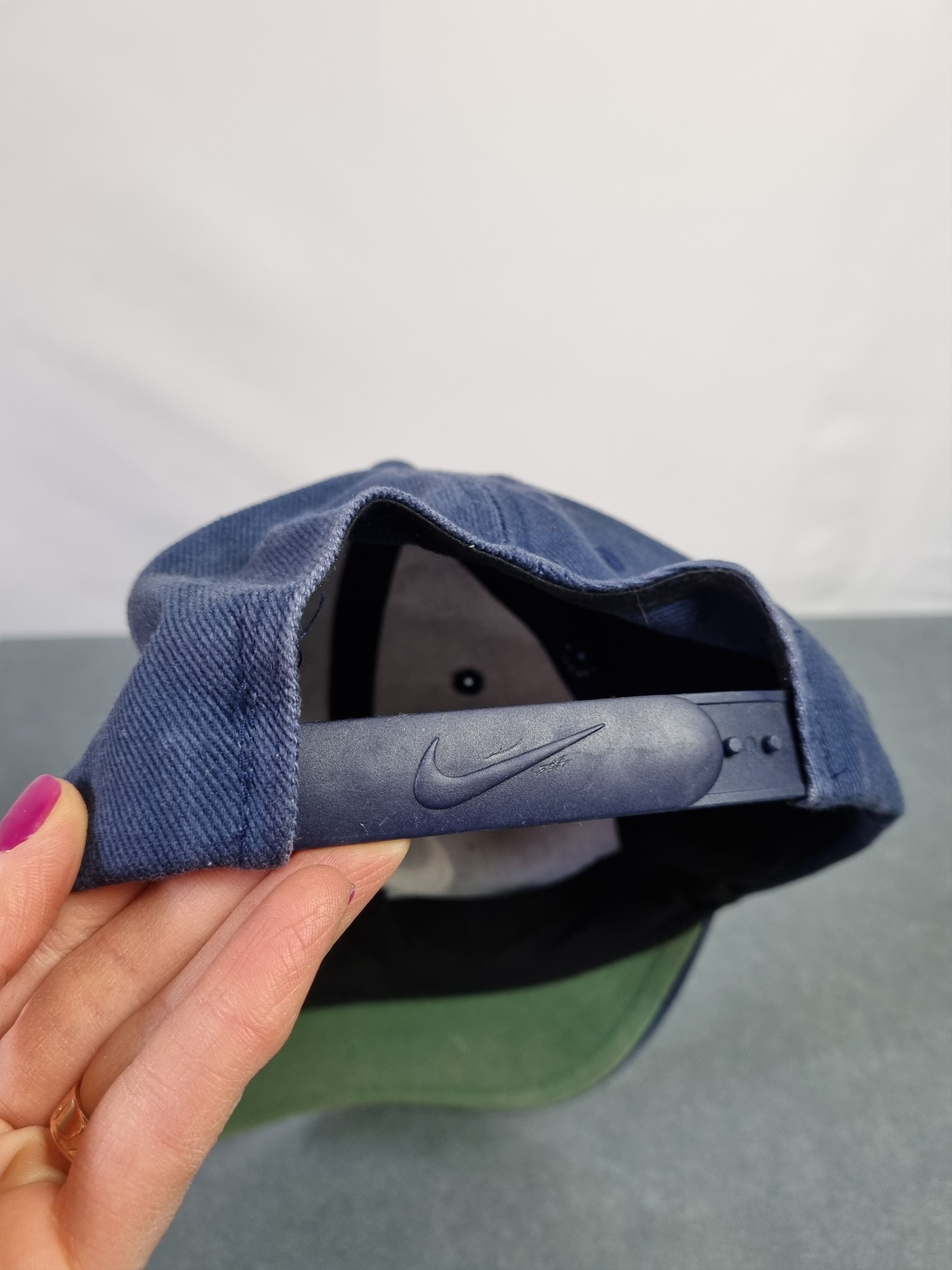 Nike × Vintage 90s NIKE Swoosh Thrashed Faded Vintage Cap Skate Size ONE SIZE - 10 Thumbnail