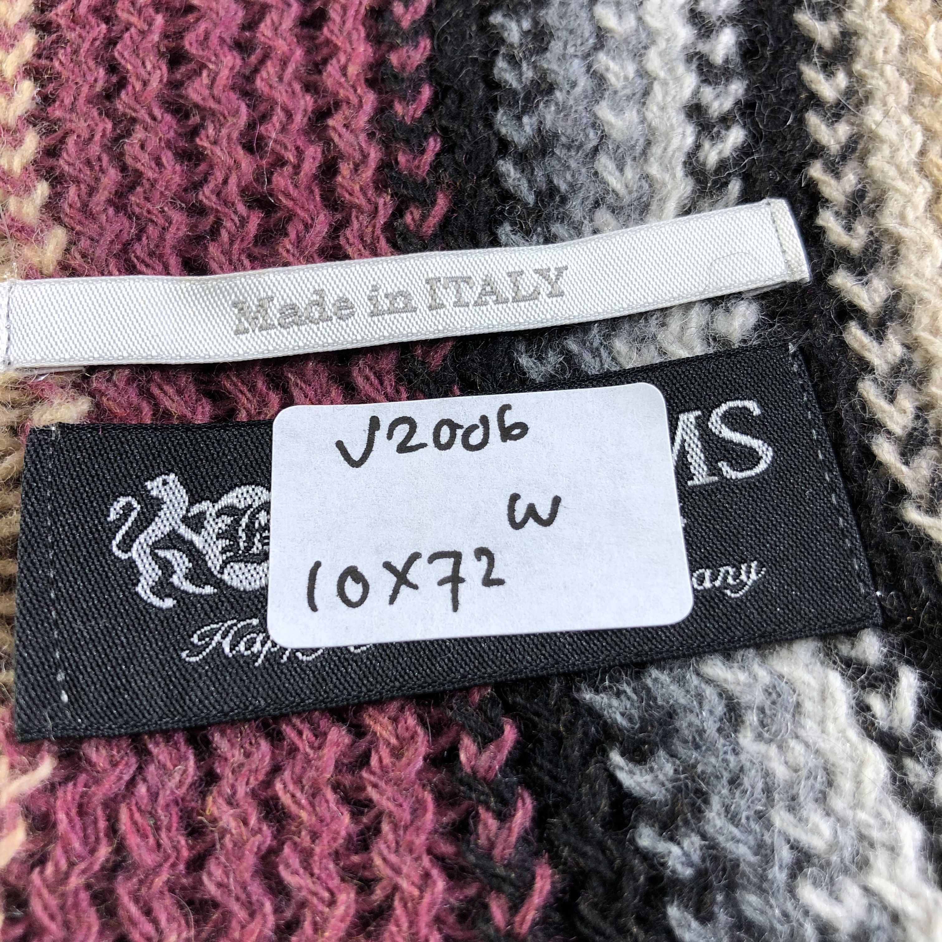 Beams Plus Beams Striped Knit Wool Scarf Muffler V2006 Size ONE SIZE - 5 Thumbnail