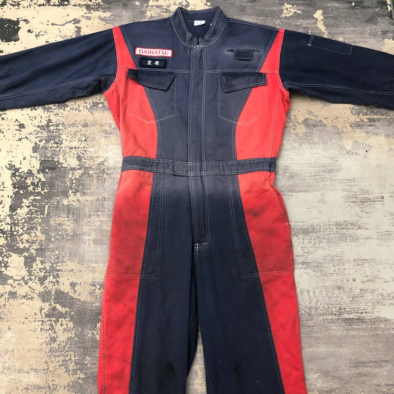 Japanese Brand P706 SUN FADED DISTRESSED DAIHATSU COVERALLS Size US XL / EU 56 / 4 - 3 Thumbnail