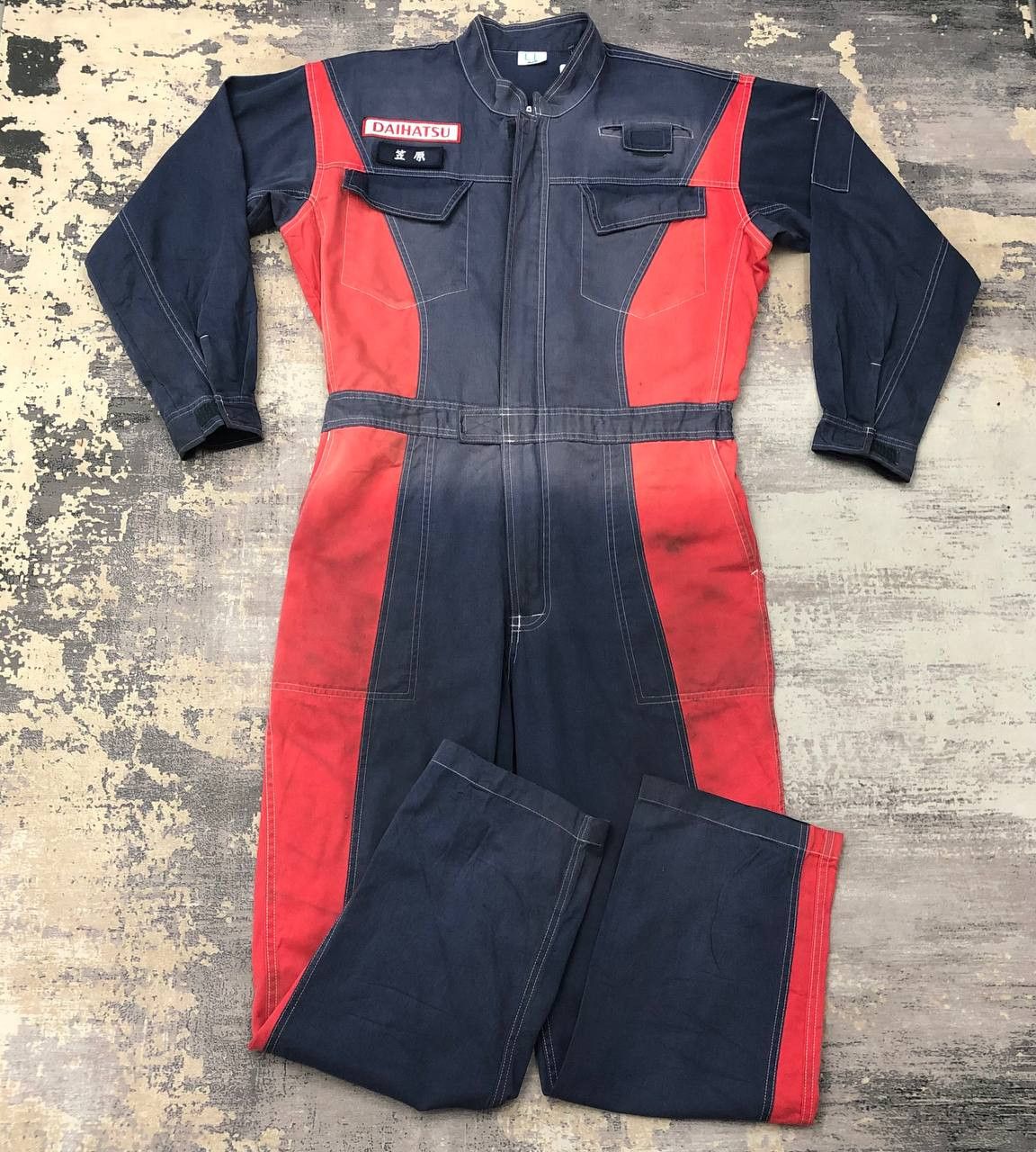 Japanese Brand P706 SUN FADED DISTRESSED DAIHATSU COVERALLS Size US XL / EU 56 / 4 - 2 Thumbnail