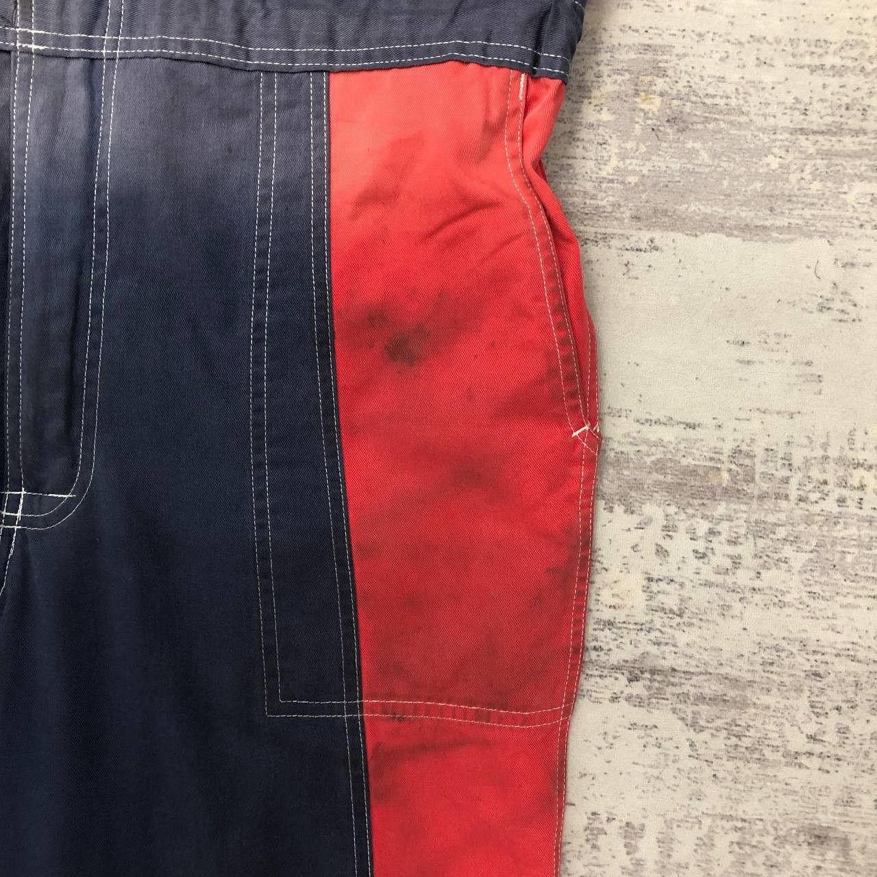 Japanese Brand P706 SUN FADED DISTRESSED DAIHATSU COVERALLS Size US XL / EU 56 / 4 - 9 Thumbnail