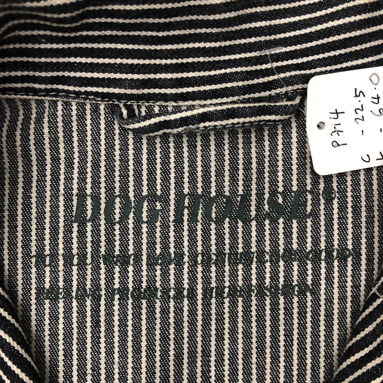Japanese Brand P714 JAPAN DOG HOUSE ICONIC HICKORY STRIPED COVERALLS Size US L / EU 52-54 / 3 - 6 Thumbnail