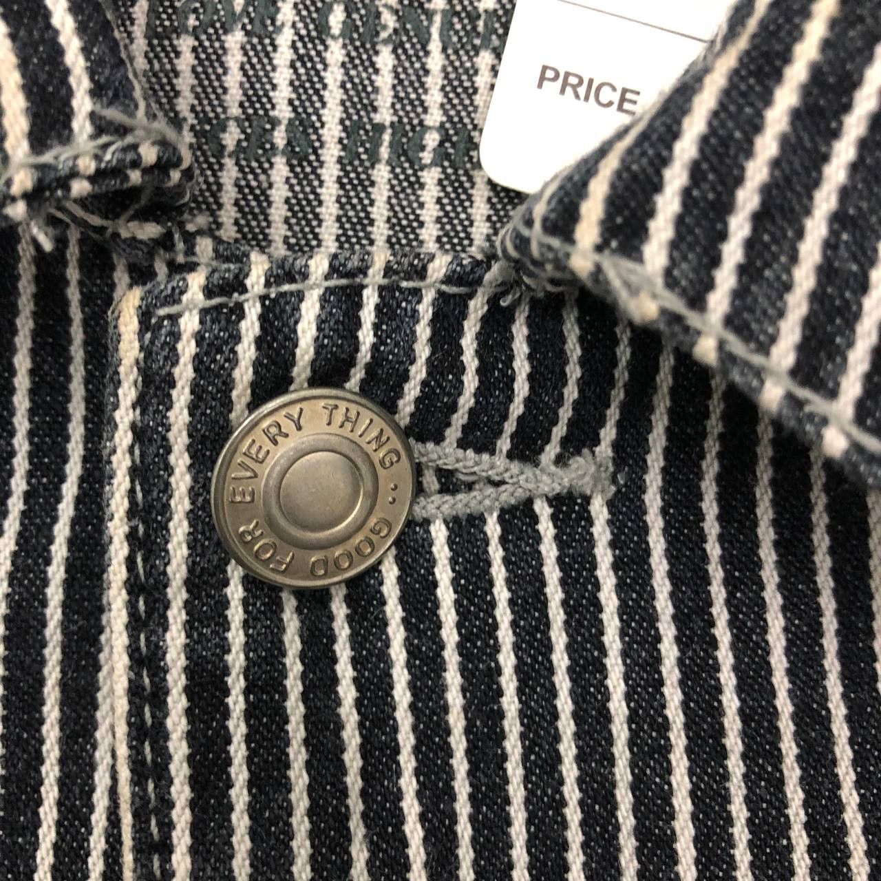 Japanese Brand P714 JAPAN DOG HOUSE ICONIC HICKORY STRIPED COVERALLS Size US L / EU 52-54 / 3 - 11 Thumbnail