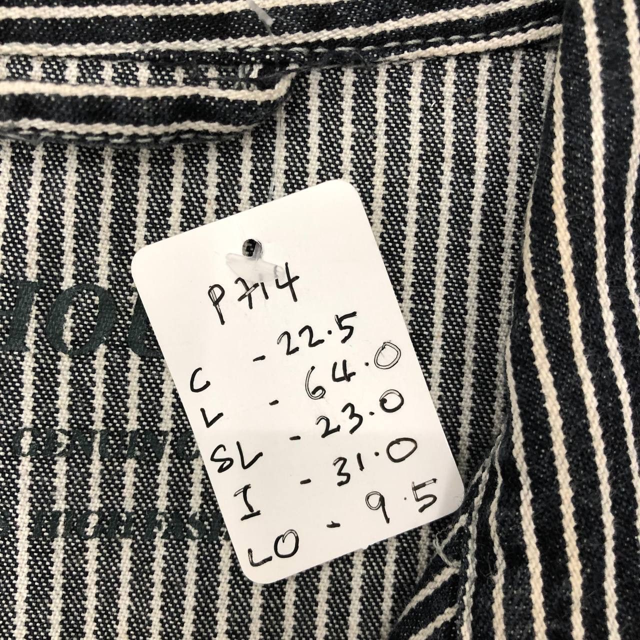Japanese Brand P714 JAPAN DOG HOUSE ICONIC HICKORY STRIPED COVERALLS Size US L / EU 52-54 / 3 - 13 Thumbnail