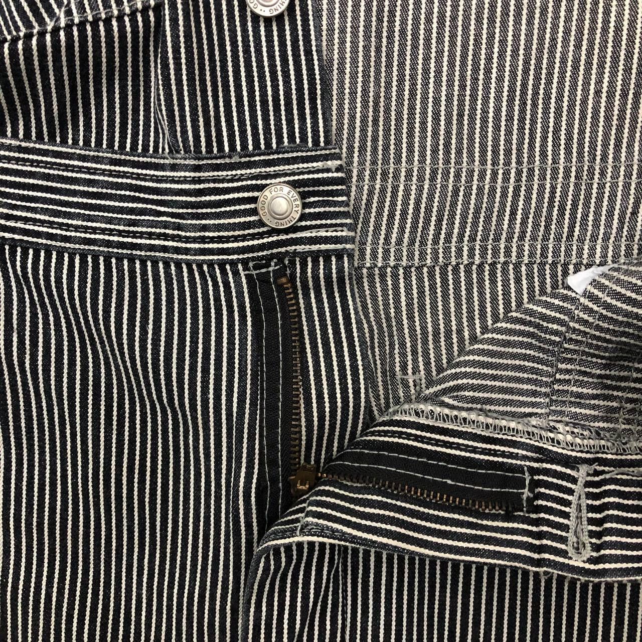 Japanese Brand P714 JAPAN DOG HOUSE ICONIC HICKORY STRIPED COVERALLS Size US L / EU 52-54 / 3 - 9 Thumbnail