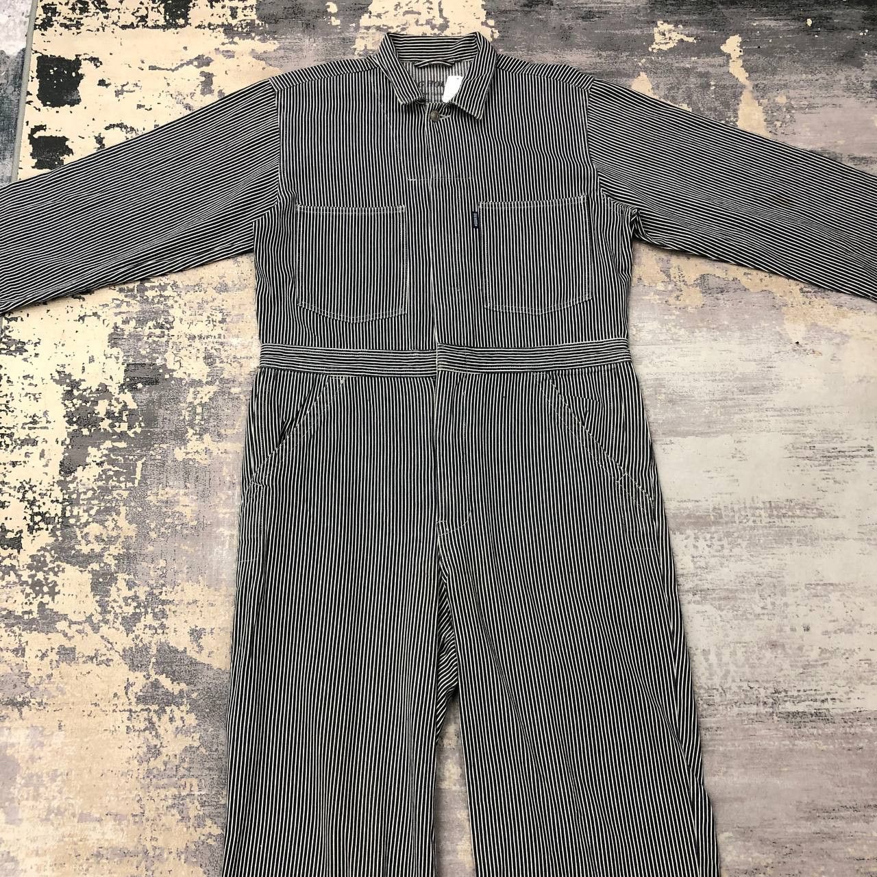 Japanese Brand P714 JAPAN DOG HOUSE ICONIC HICKORY STRIPED COVERALLS Size US L / EU 52-54 / 3 - 3 Thumbnail
