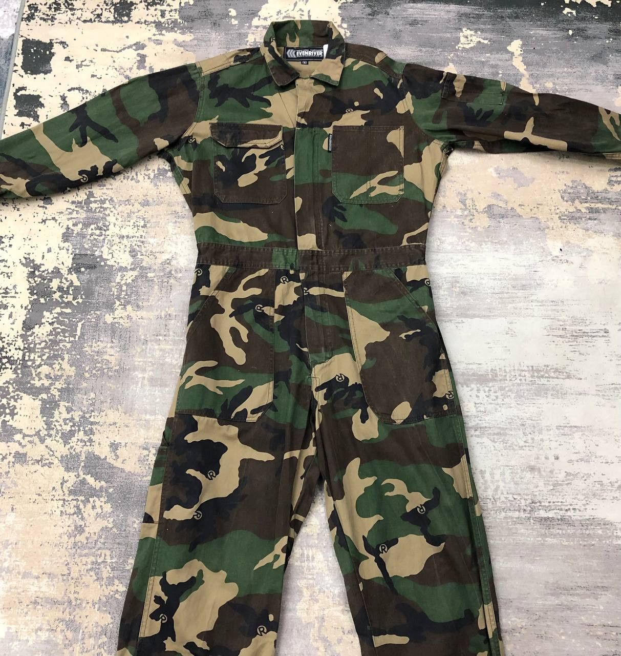 Japanese Brand P719 EVENRIVER CAMO HUNTING COVERALLS Size US L / EU 52-54 / 3 - 3 Thumbnail