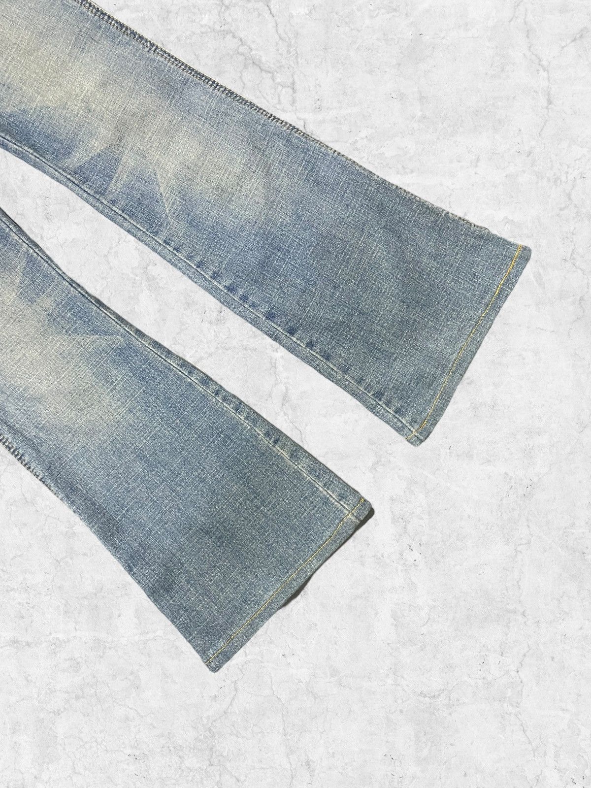 Tornado Mart × Vintage Vintage Jouer Aux Embroidered Flared Denim With Leather Belt Size US 28 / EU 44 - 6 Thumbnail