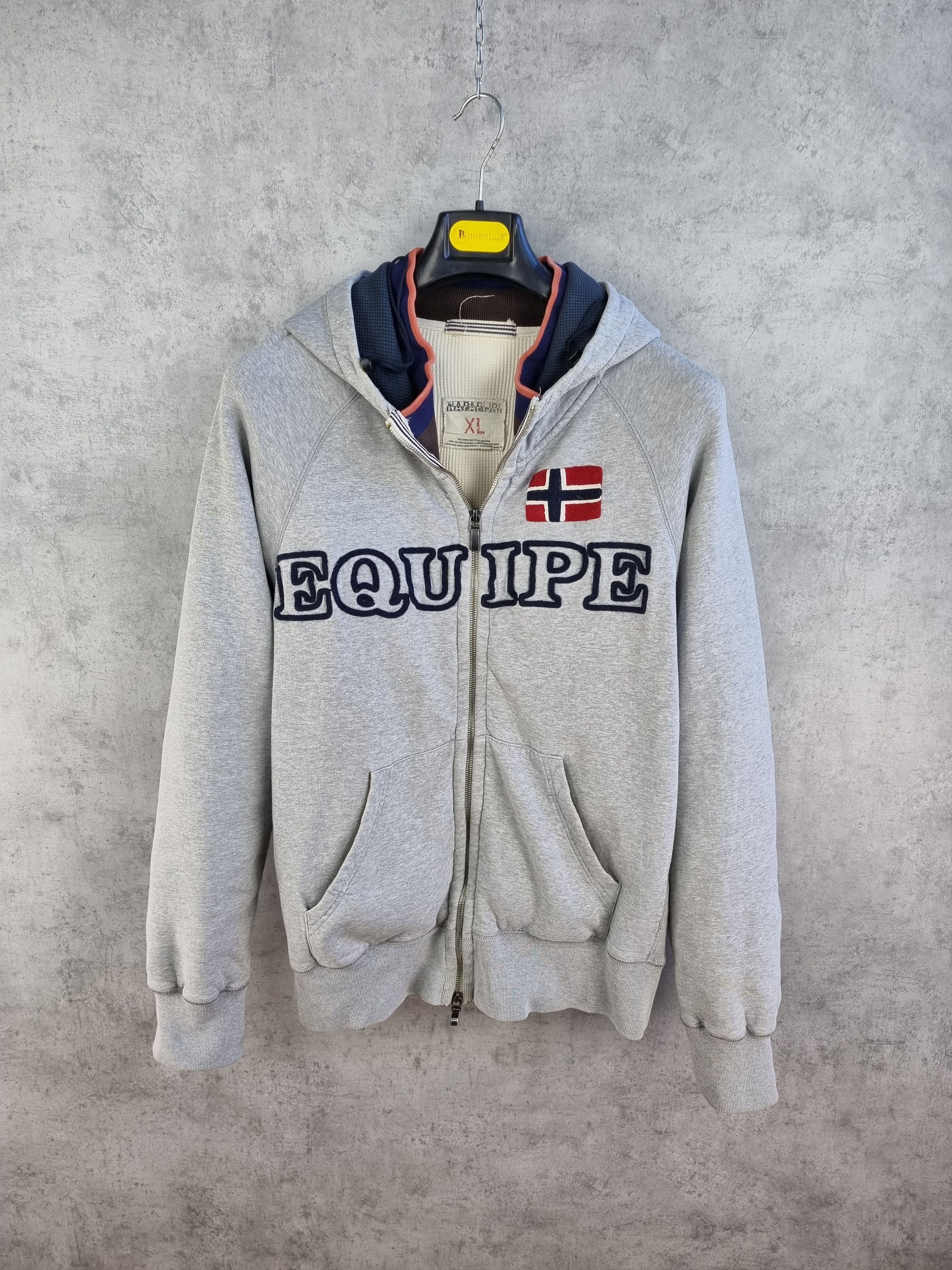 Napapijri Napapijri Big Logo Hooded Light Jacket Size US XL / EU 56 / 4 - 1 Thumbnail