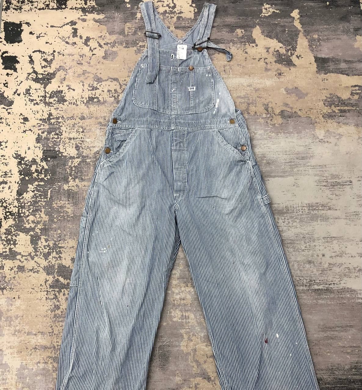 Lee × Vintage P728 VTG LEE ICONIC HICKORY STRIPRED RIPPED COVERALLS Size US 36 / EU 52 - 4 Thumbnail