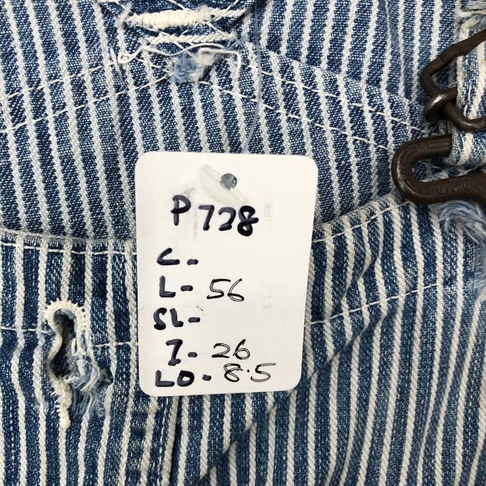 Vintage P728 VTG LEE ICONIC HICKORY STRIPRED RIPPED COVERALLS | Grailed