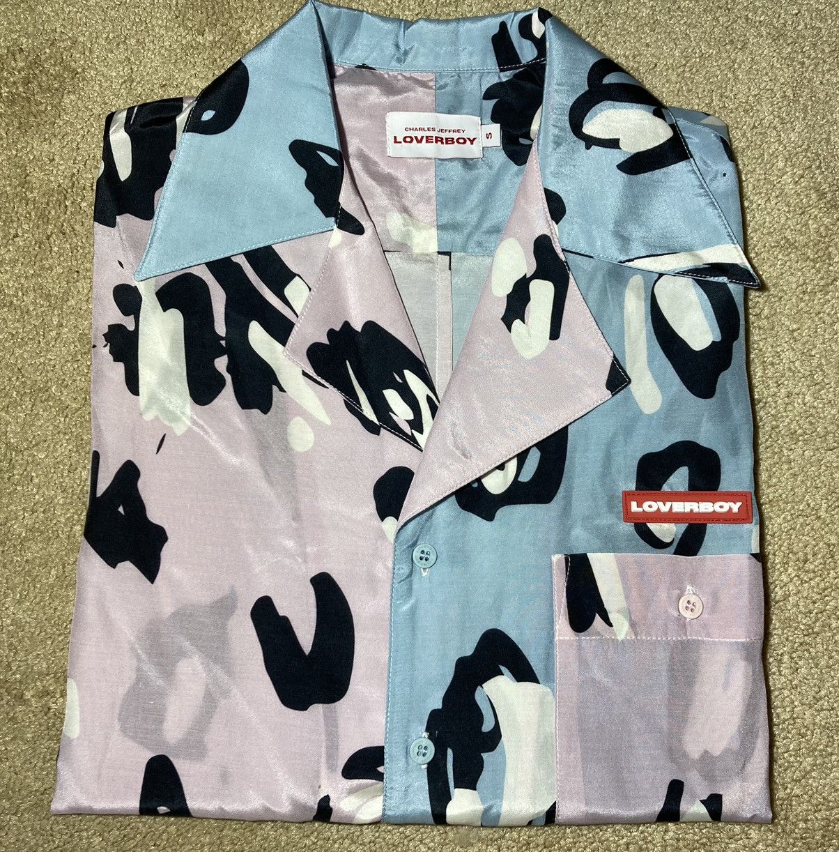 SS22 Charles Jeffrey Animal Spot Print Lounge Shirt Silk 202