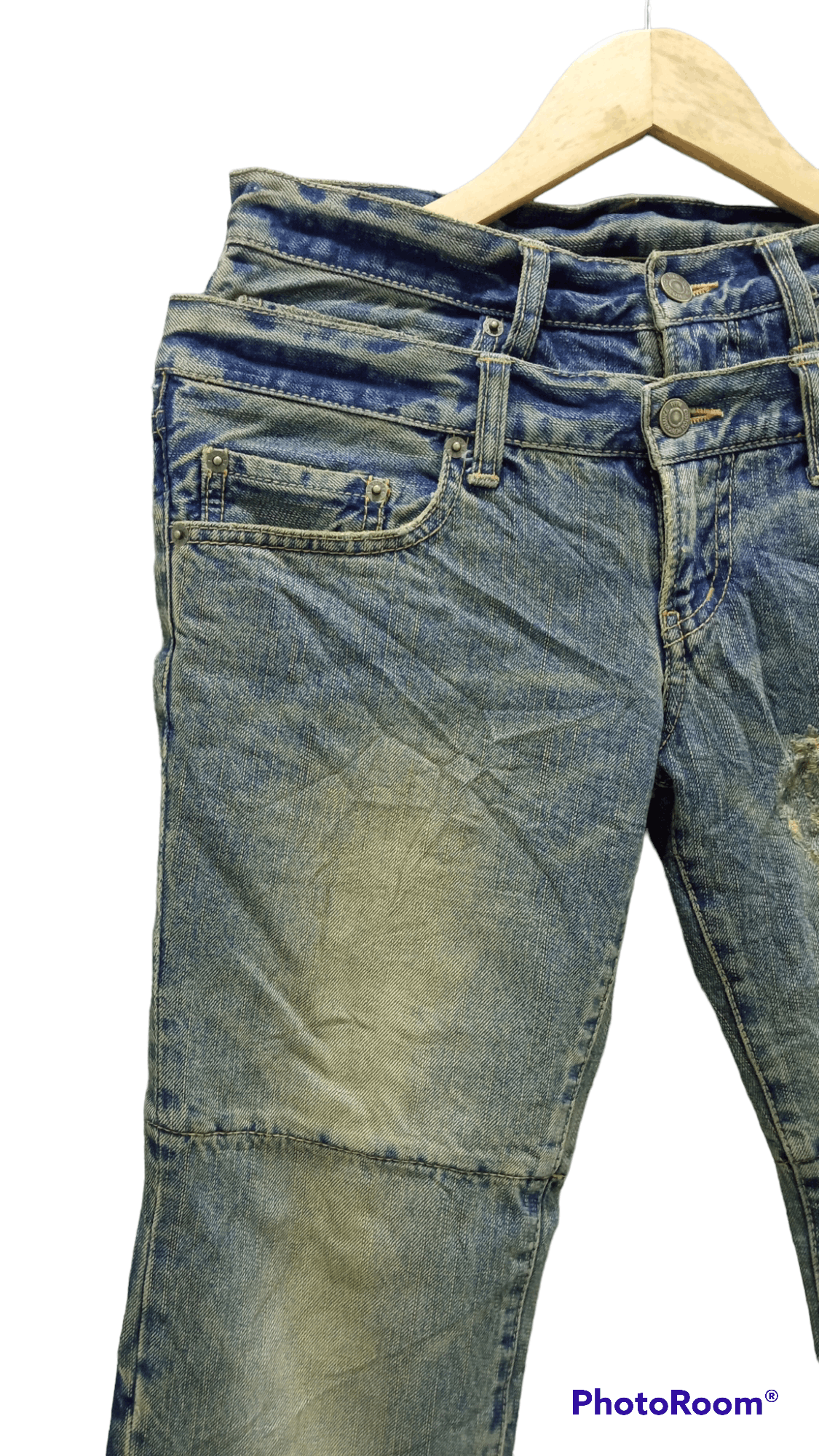 Japanese Brand × PPFM × Vintage 🔥🔥PPFM Double Waist Patchwork Jeans Denim Size US 31 - 4 Thumbnail