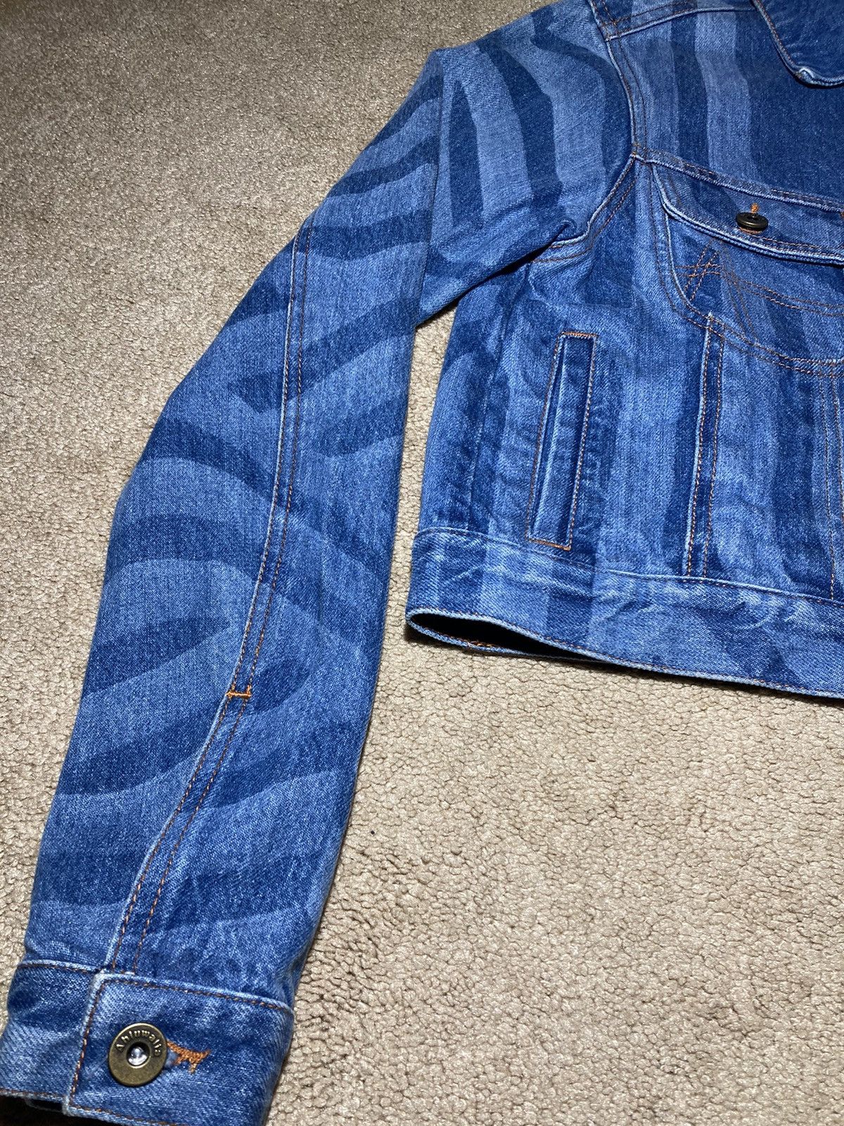 Ahluwalia SS23 Ahluwalia Denim Jacket Dyed Pattern Blue 12 XL 2023 Size XL / US 12-14 / IT 48-50 - 4 Thumbnail