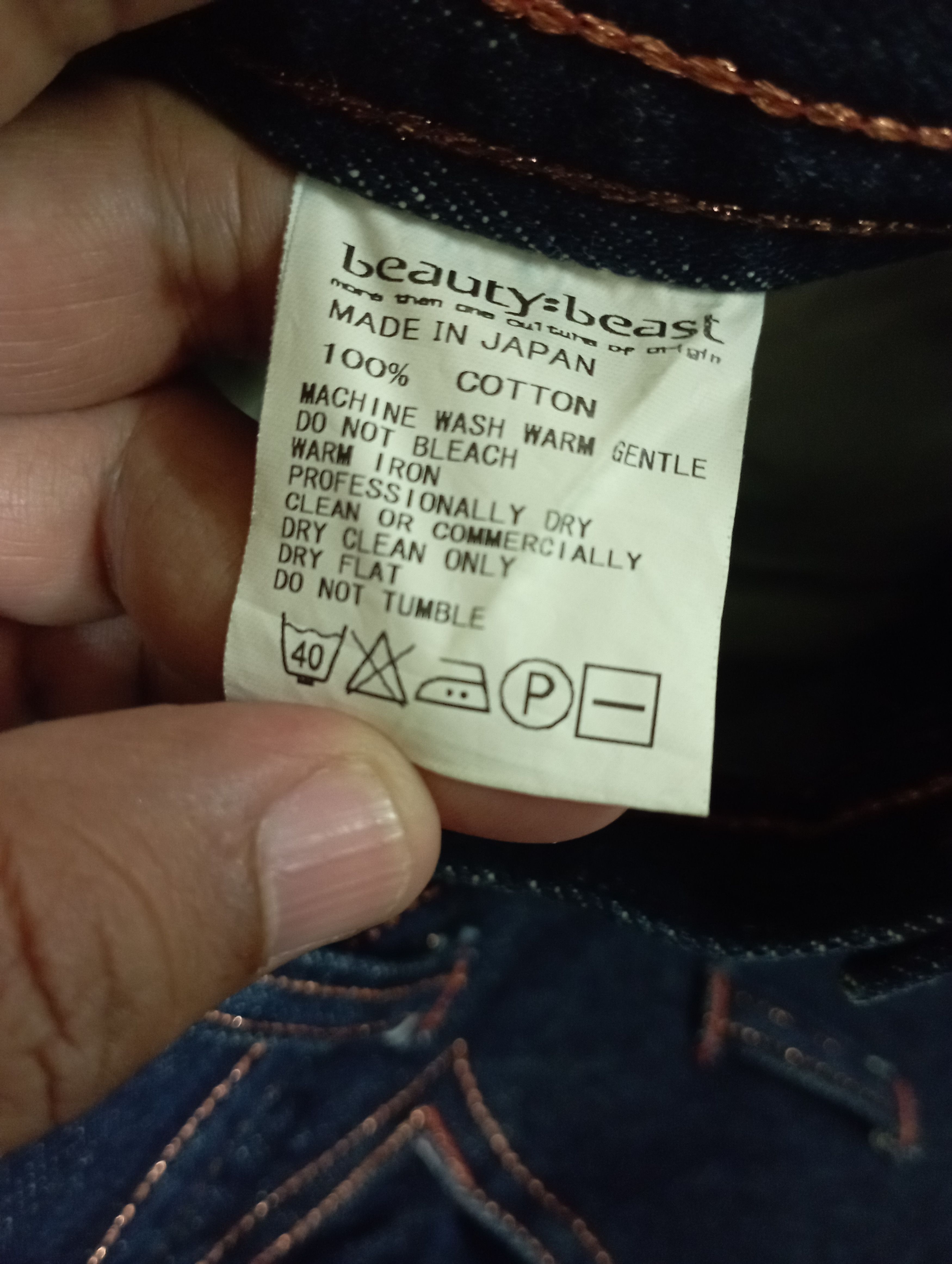 Beauty Beast Beauty Beast Made In Japan Designer Takao Yamashita Jeans Size US 33 - 18 Thumbnail