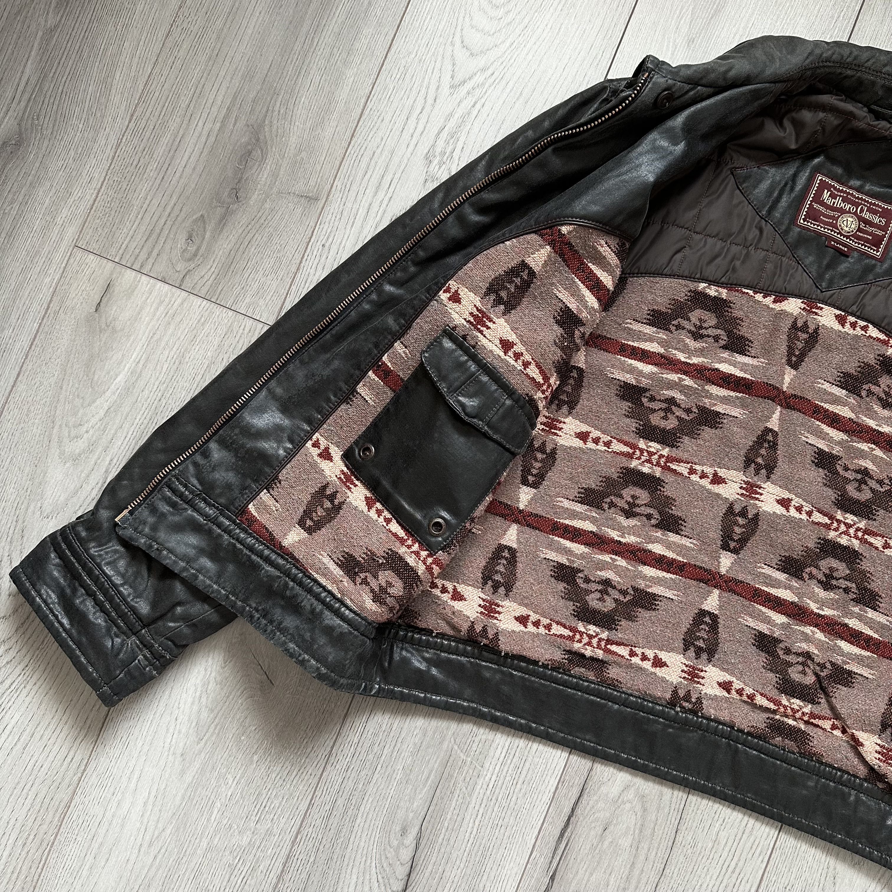 Marlboro Classics Vintage Aviator Leather Jacket