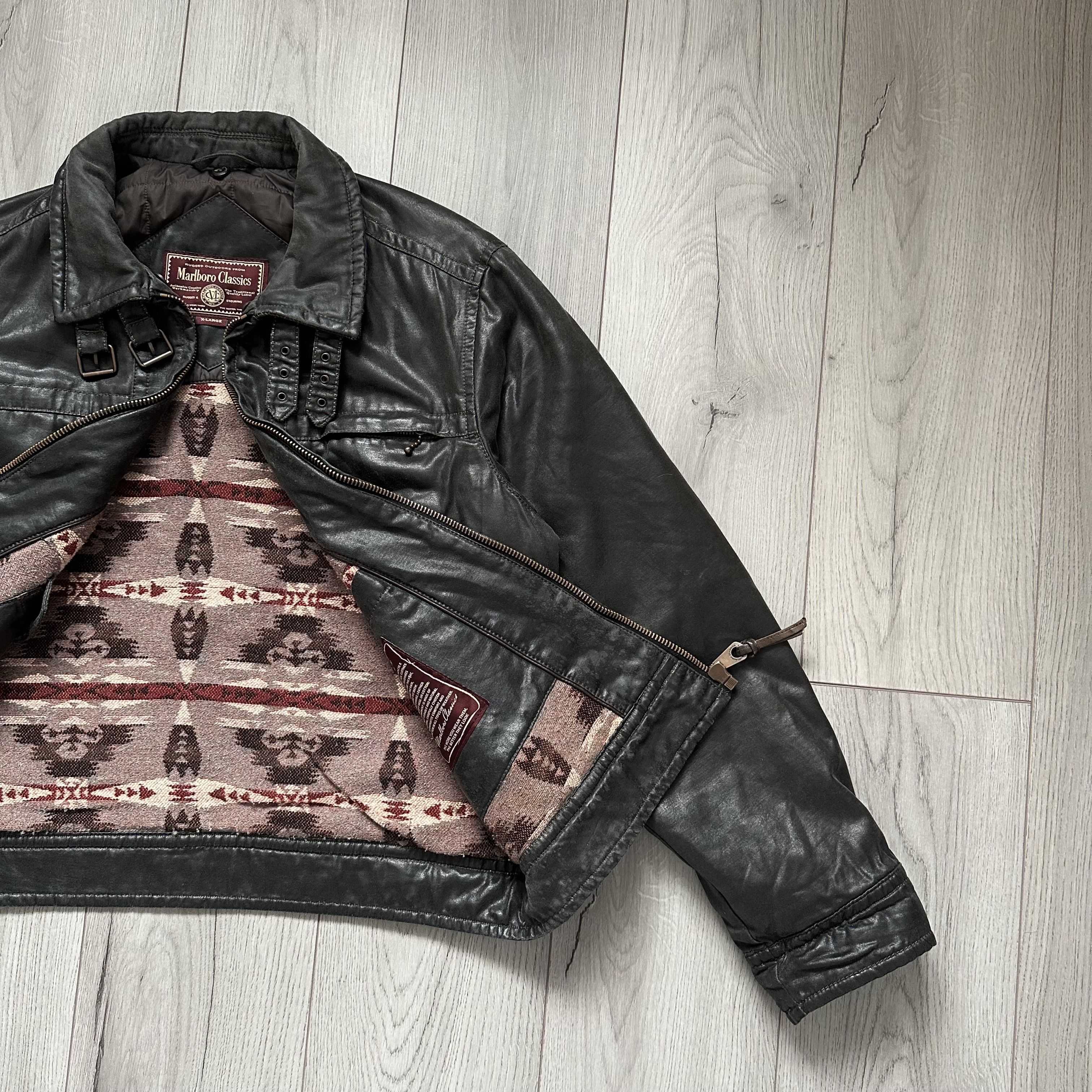 Marlboro Classics Vintage Aviator Leather Jacket