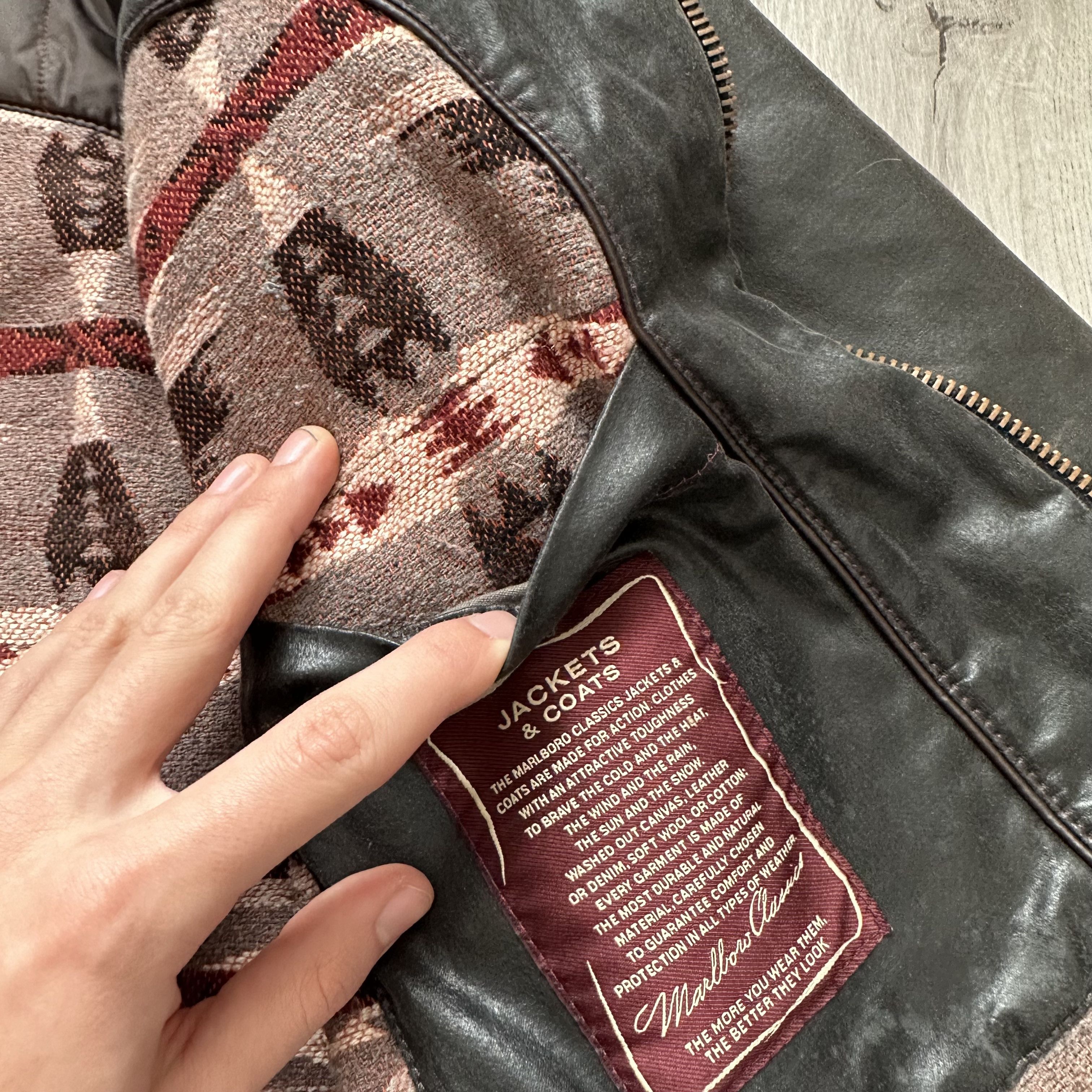 Marlboro Classics Vintage Aviator Leather Jacket