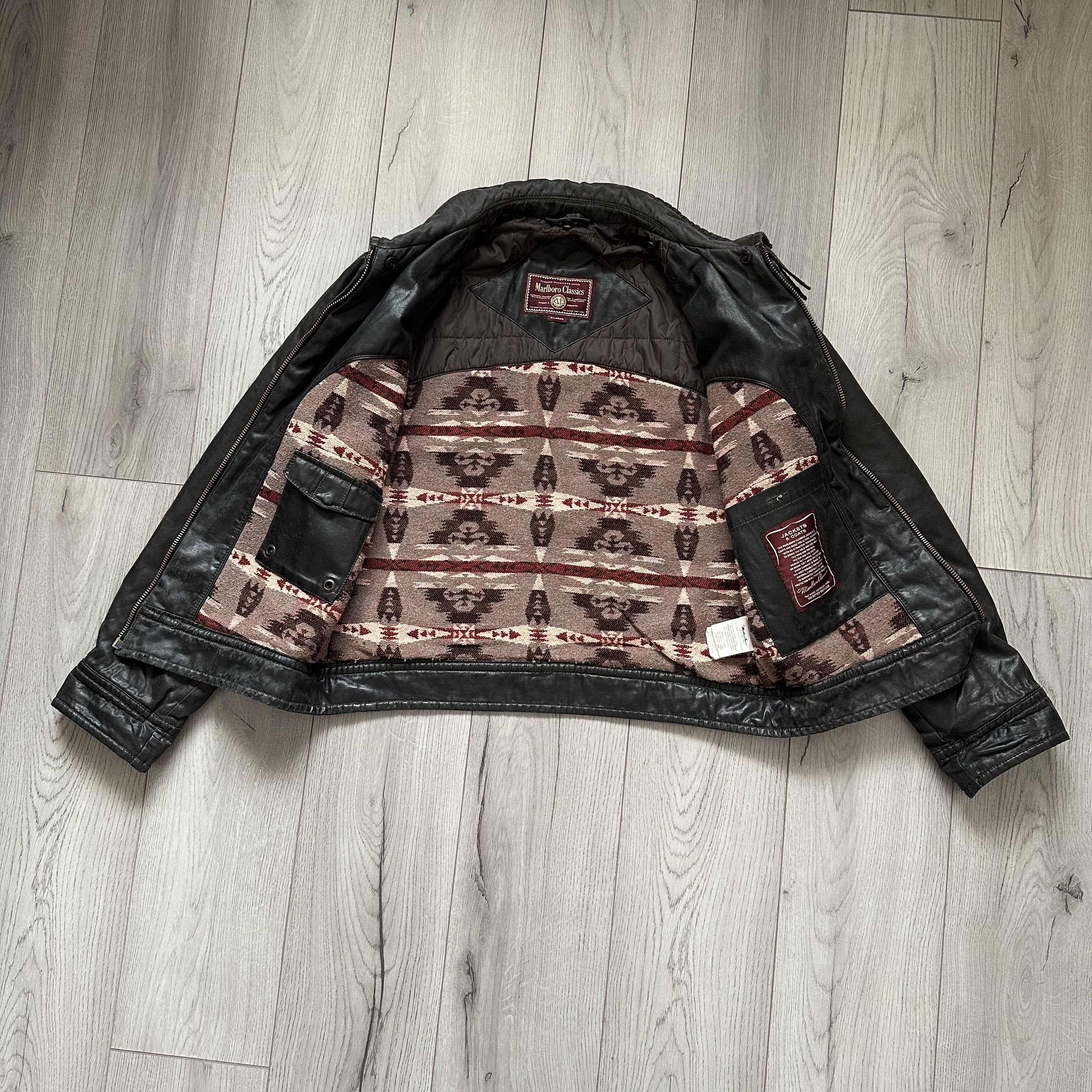 Marlboro Classics Vintage Aviator Leather Jacket