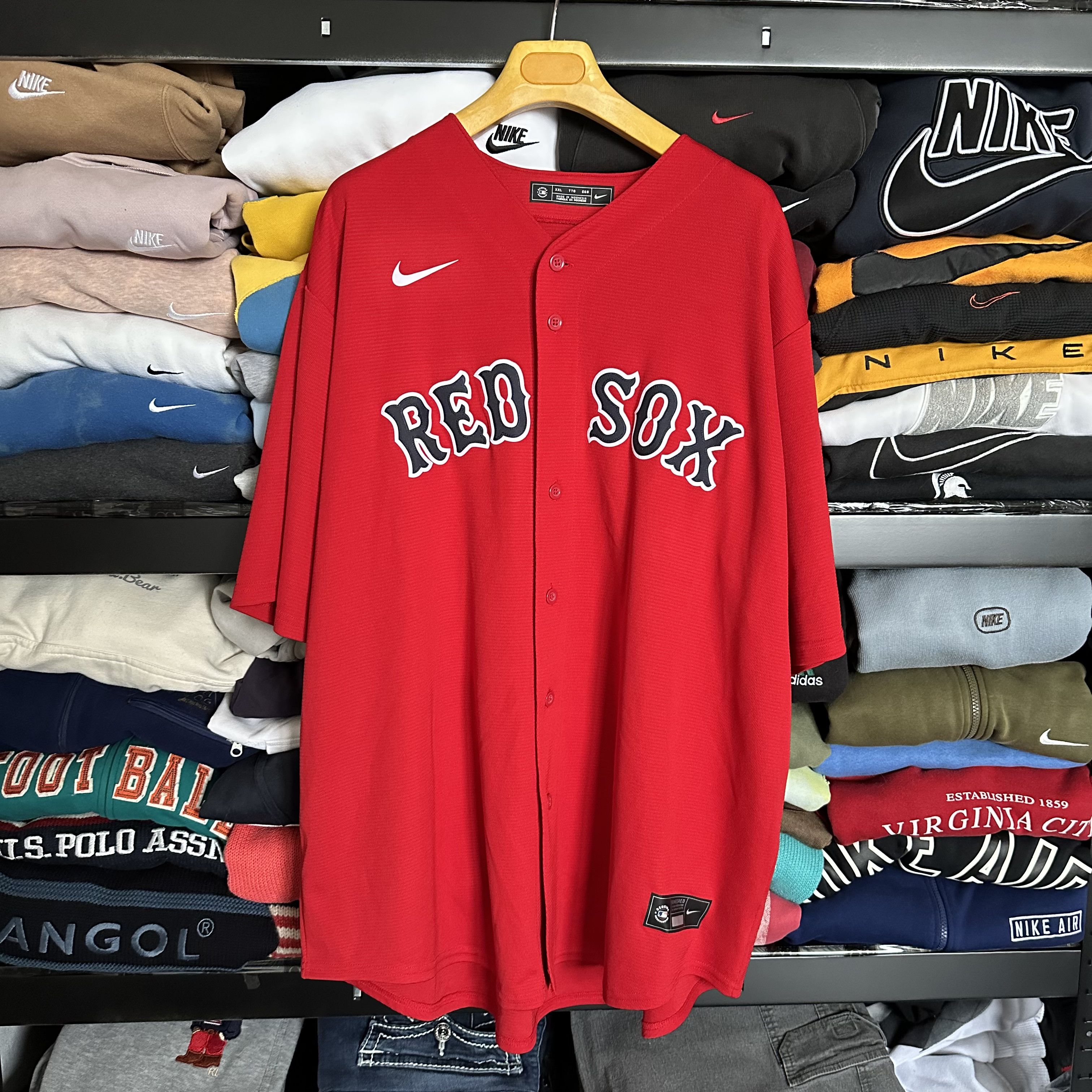 Nike Nike MLB Boston Red Sox red oversize Jersey t shirt Size US XL / EU 56 / 4 - 1 Thumbnail