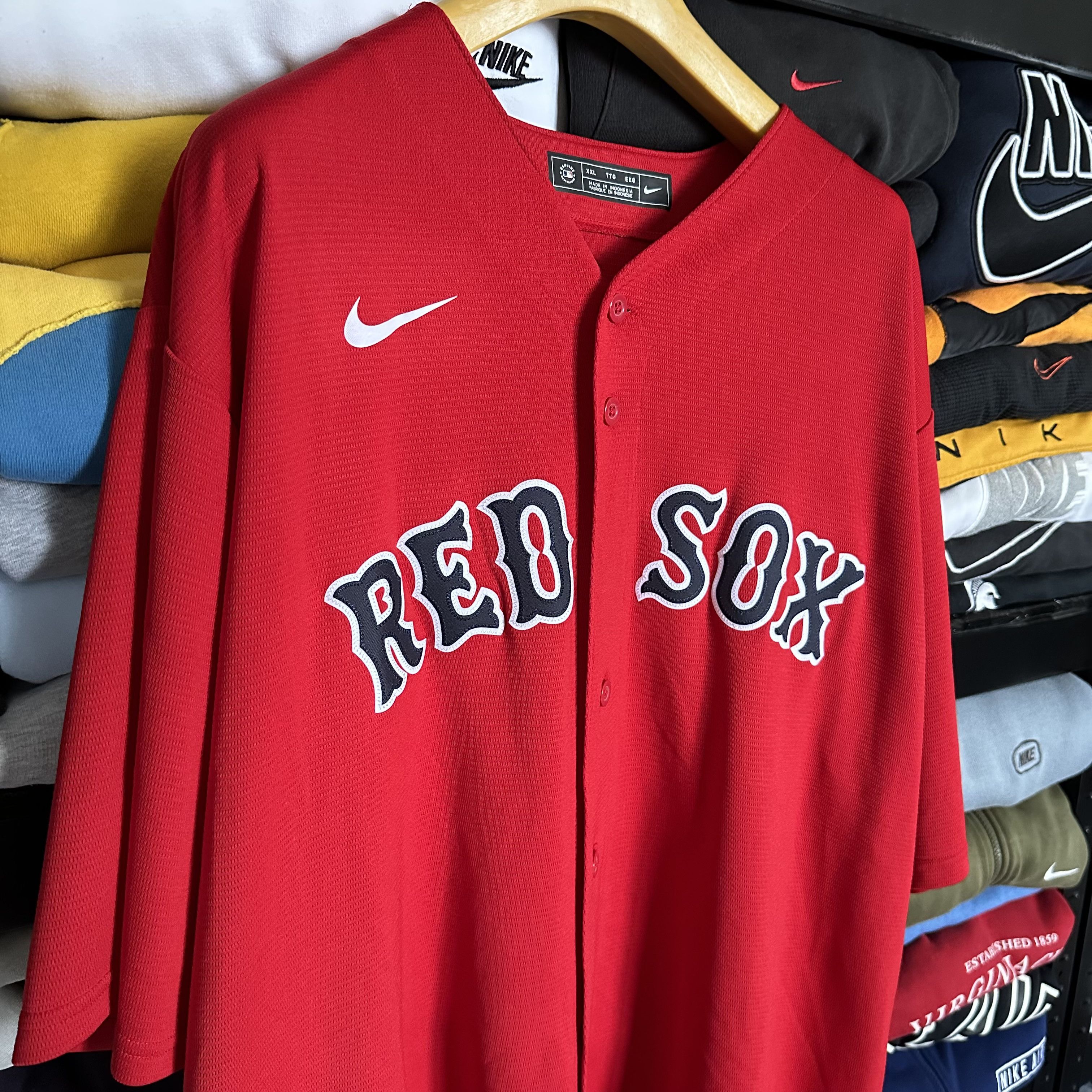 Nike Nike MLB Boston Red Sox red oversize Jersey t shirt Size US XL / EU 56 / 4 - 2 Thumbnail