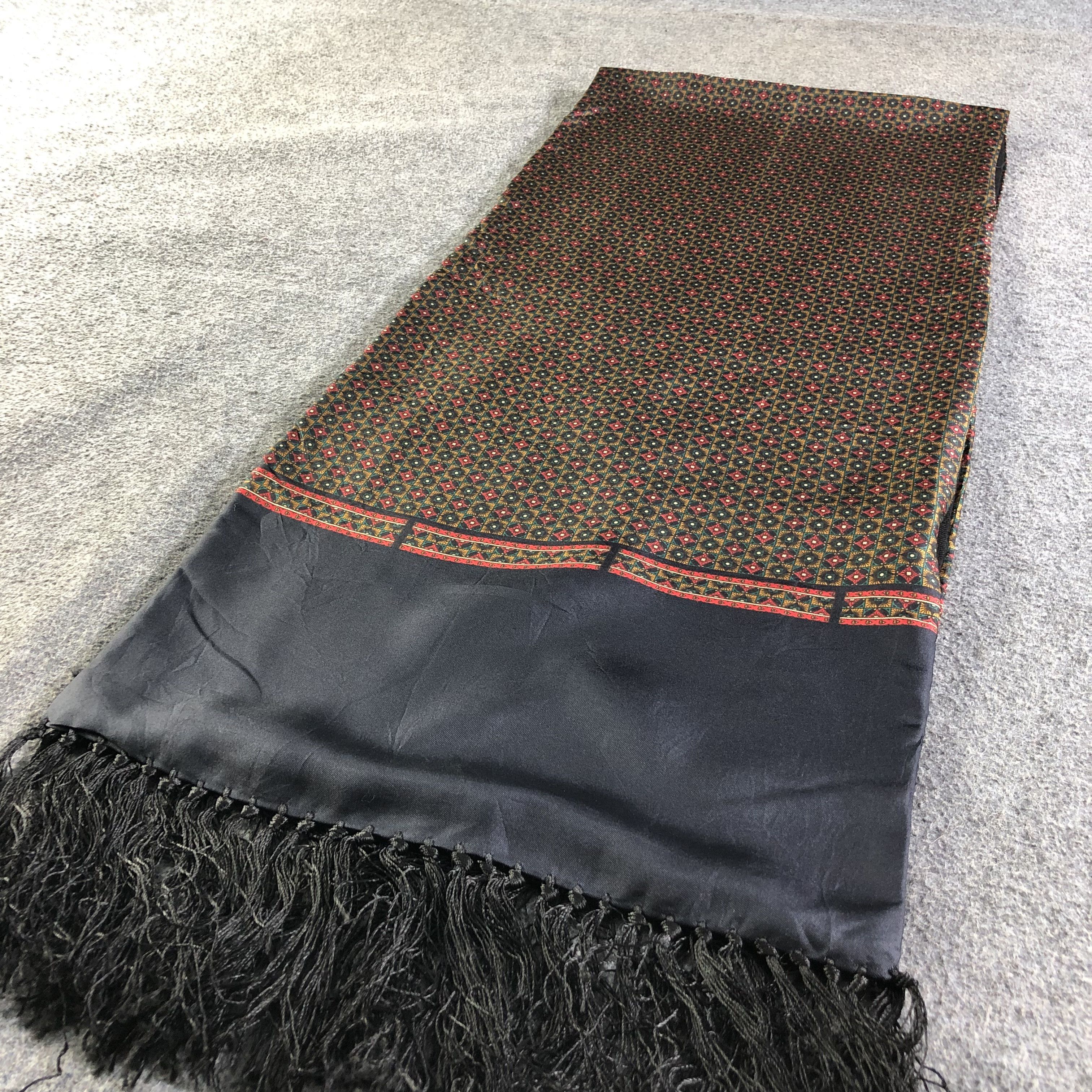 Vintage Domani Italy Luxury Silk Wool Scarf Muffler V2020 Size ONE SIZE - 3 Thumbnail