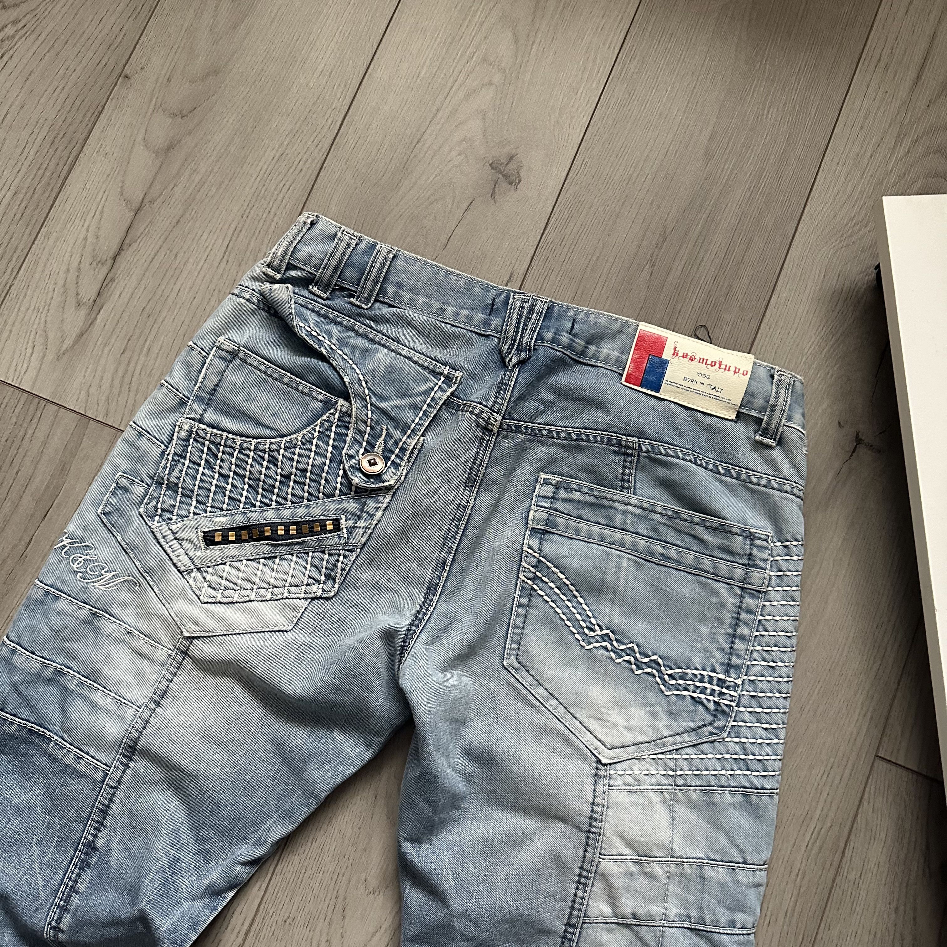 Other y2k Vintage Rare Patch Work style Rap denim pants Size US 34 / EU 50 - 4 Thumbnail