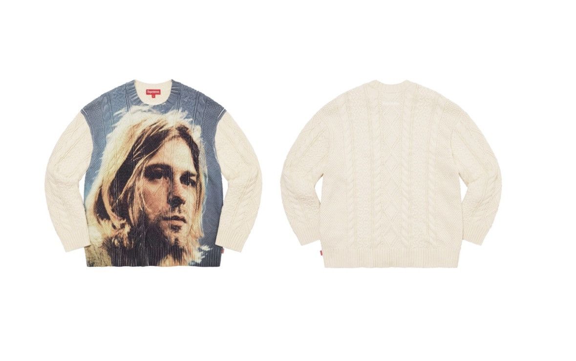 Nirvana × Supreme Supreme Kurt Cobain Sweater Size Medium | Grailed 