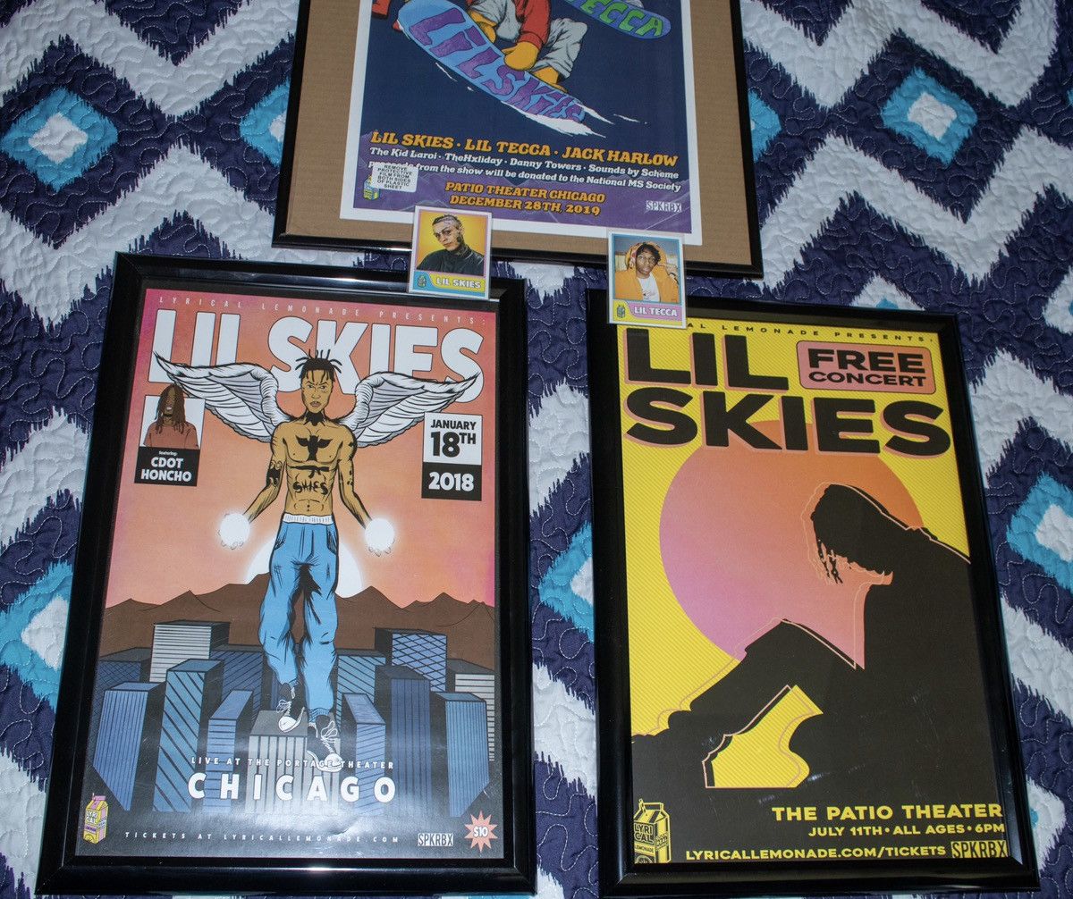 image of Lyrical Lemonade Lil Skies Posters + Trading Cards in Black, Men's