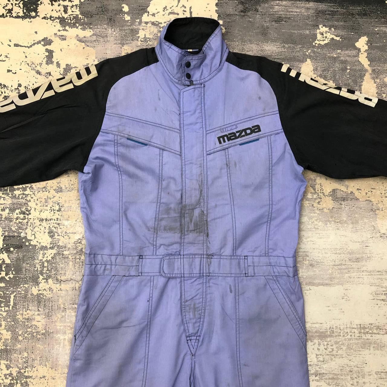 Japanese Brand P743 MAZDA DISTRESSED UNIFORM COVERALLS Size US L / EU 52-54 / 3 - 4 Thumbnail