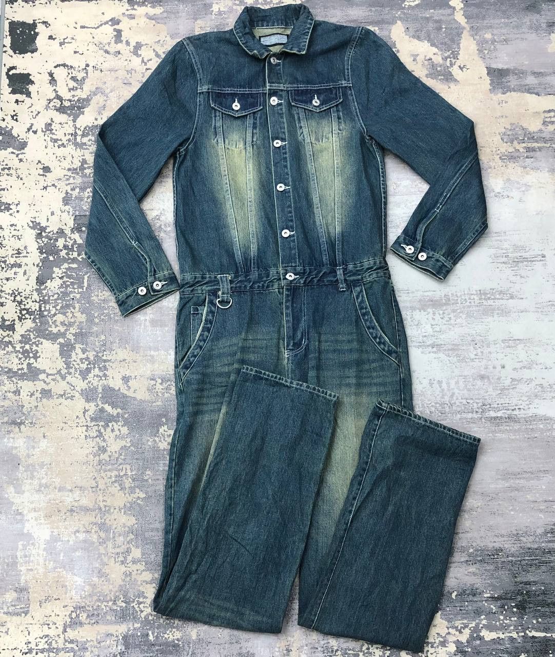 Vintage P746 VTG ARERICO DENIM BLUE WASH COVERALLS Size US M / EU 48-50 / 2 - 1 Thumbnail