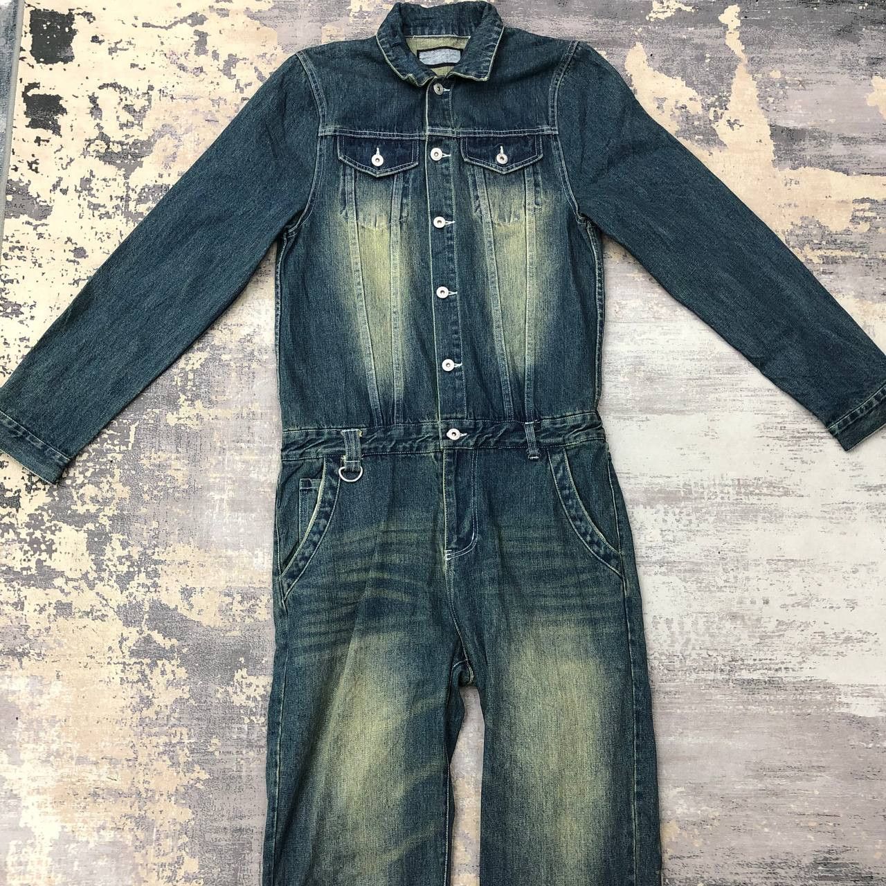 Vintage P746 VTG ARERICO DENIM BLUE WASH COVERALLS Size US M / EU 48-50 / 2 - 3 Thumbnail