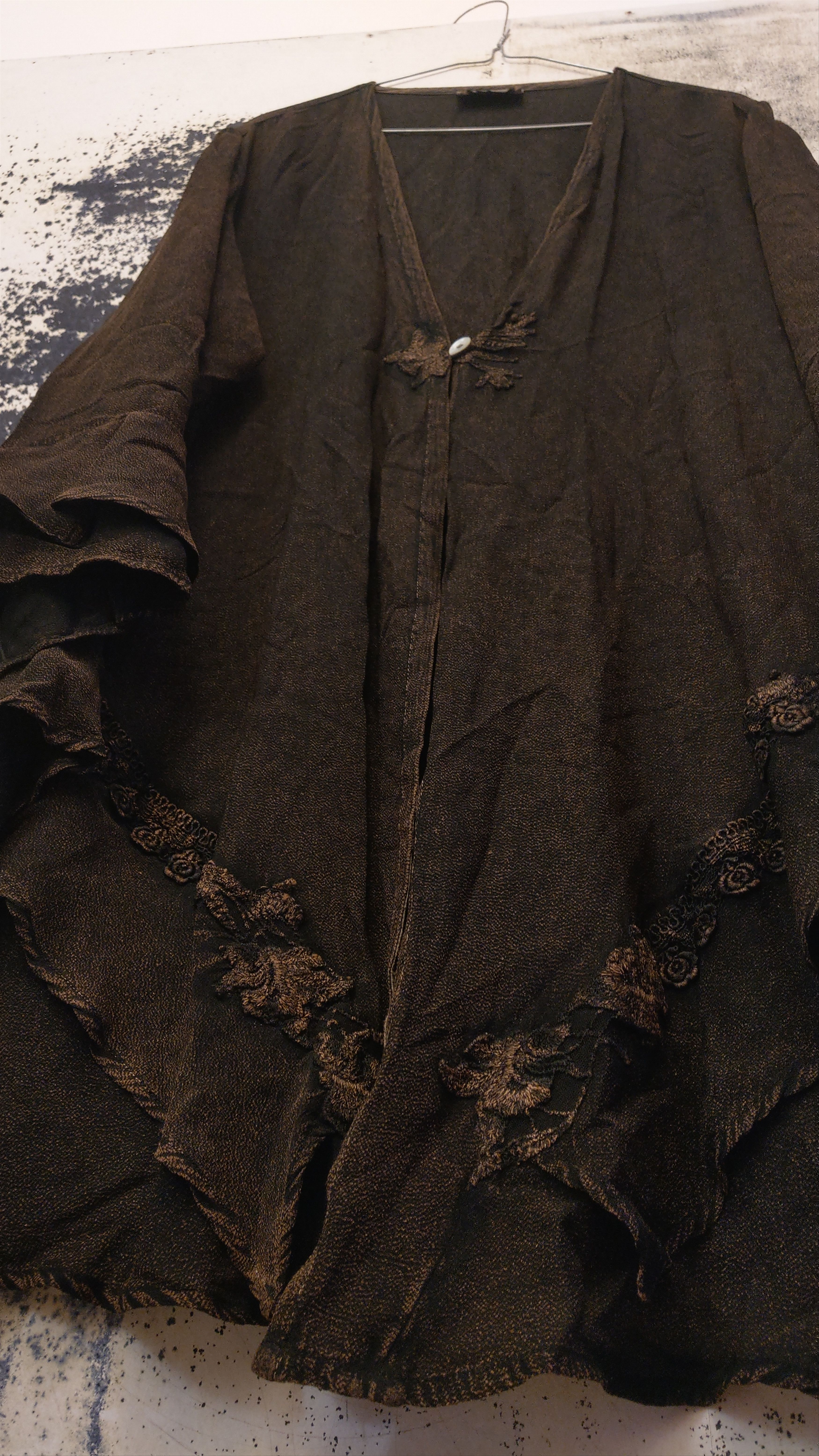 Vintage Dark Leaves Cape Shirt Bucadi Bacco Size US XL / EU 56 / 4 - 3 Thumbnail