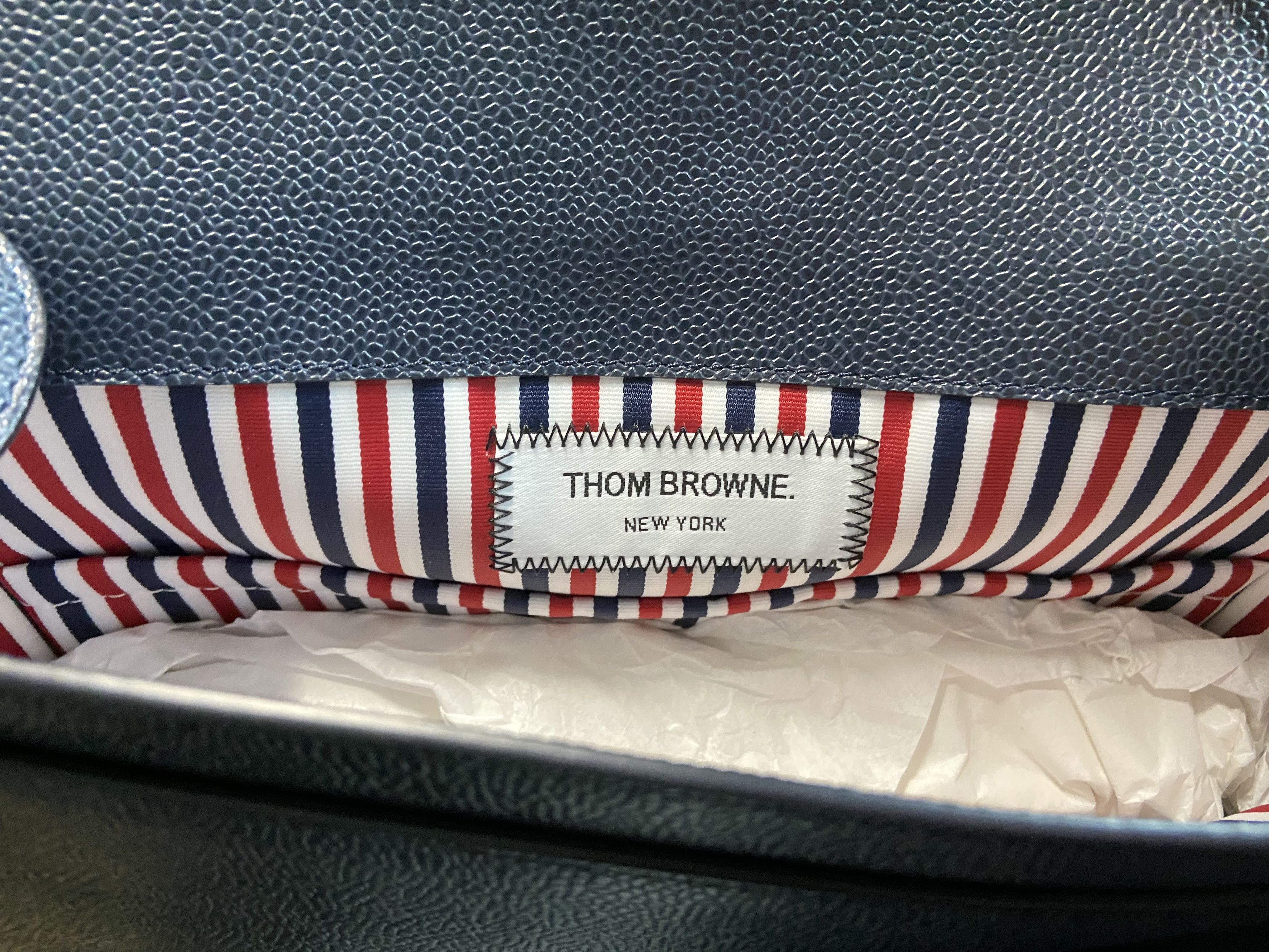 Thom Browne Thom Browne Reporter Bag in Blue Navy Size ONE SIZE - 3 Thumbnail