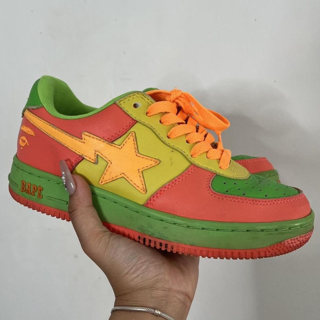 image of Highlighter Colored Bapesta Shoes, Men's (Size 6)