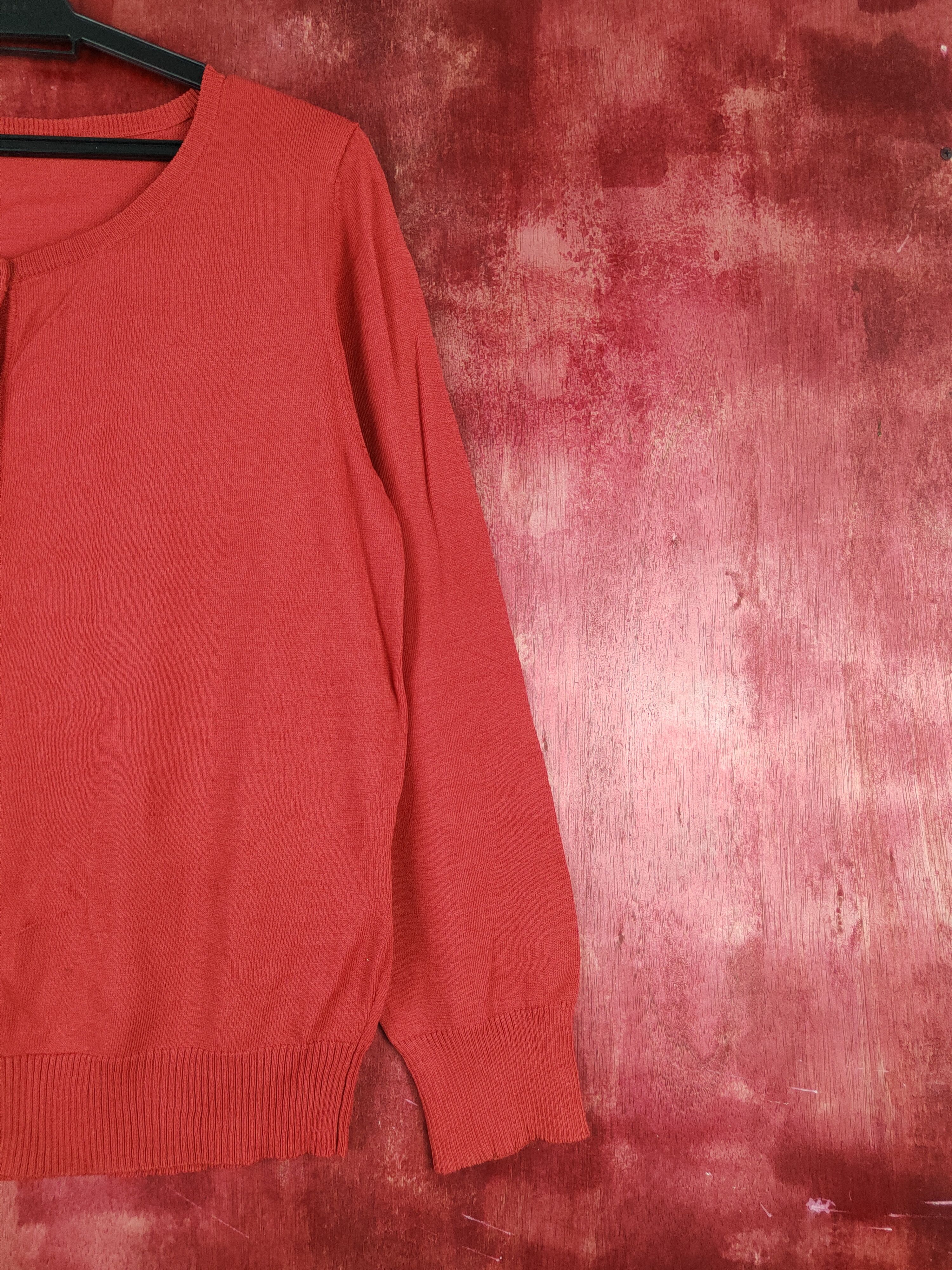Japanese Brand Japanese Brand Red/Orange Cardigan #S956 Size L / US 10 / IT 46 - 6 Thumbnail