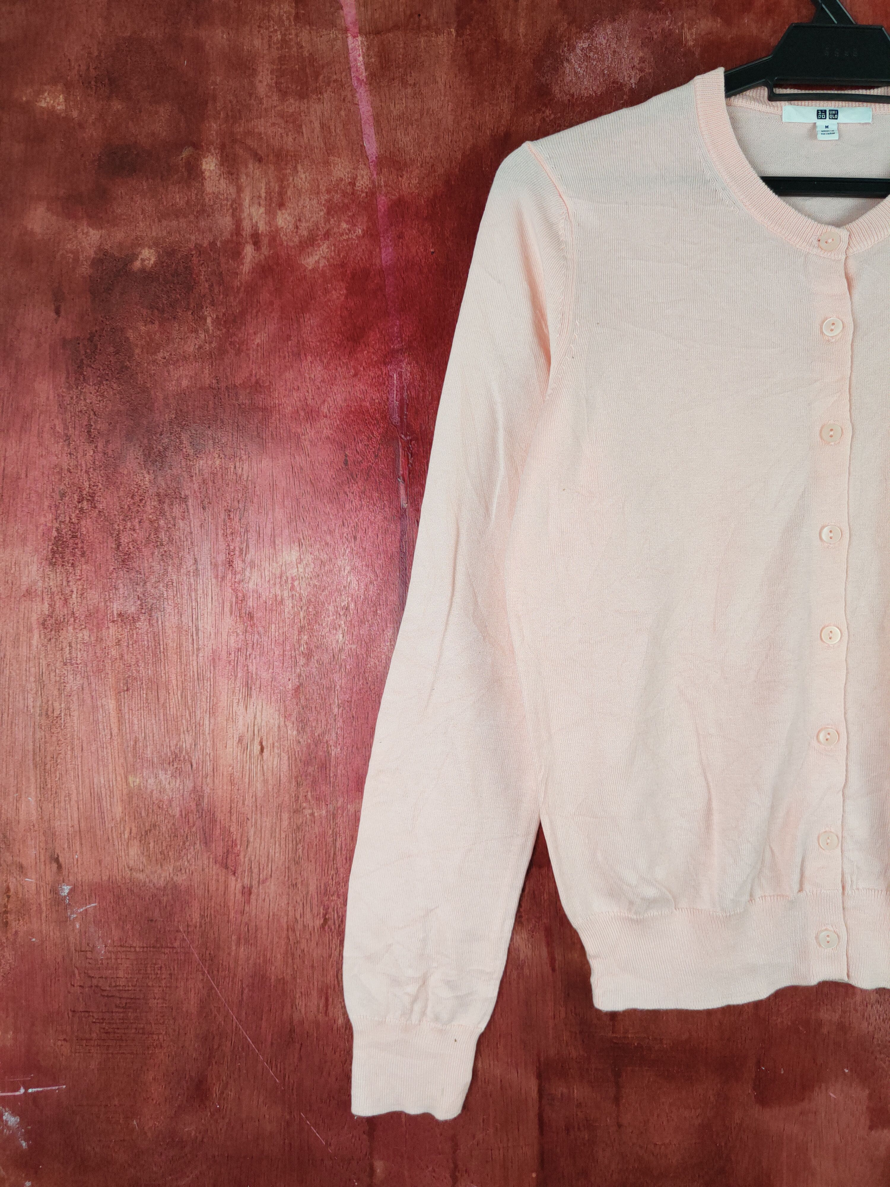 Japanese Brand × Uniqlo Uniqlo Peach Cardigan knitwear vintage japan #S957 Size M / US 6-8 / IT 42-44 - 3 Thumbnail