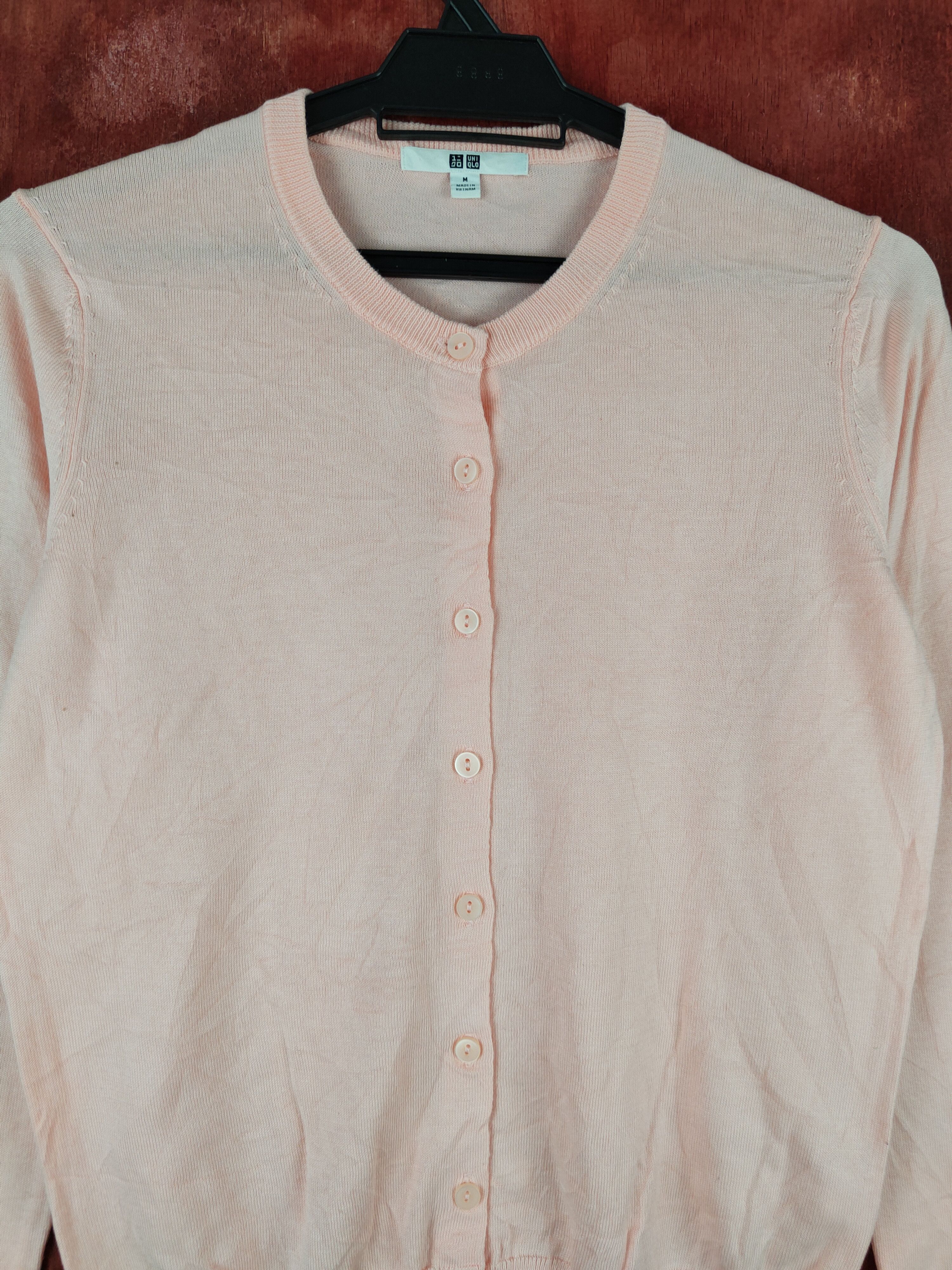 Japanese Brand × Uniqlo Uniqlo Peach Cardigan knitwear vintage japan #S957 Size M / US 6-8 / IT 42-44 - 2 Thumbnail